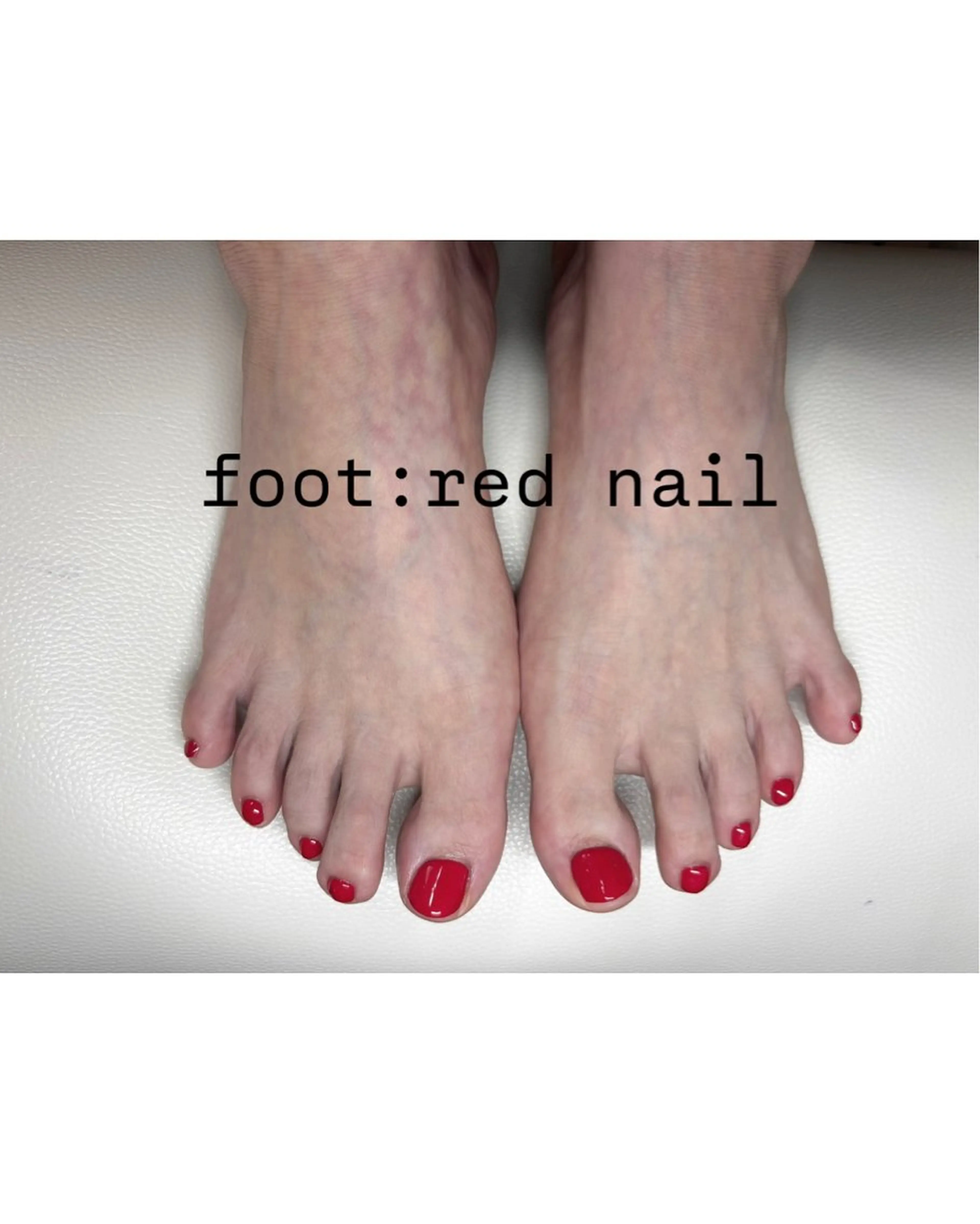 ネイル フットネイル 赤色 BellaLuna 武藤美里のネイルデザイン