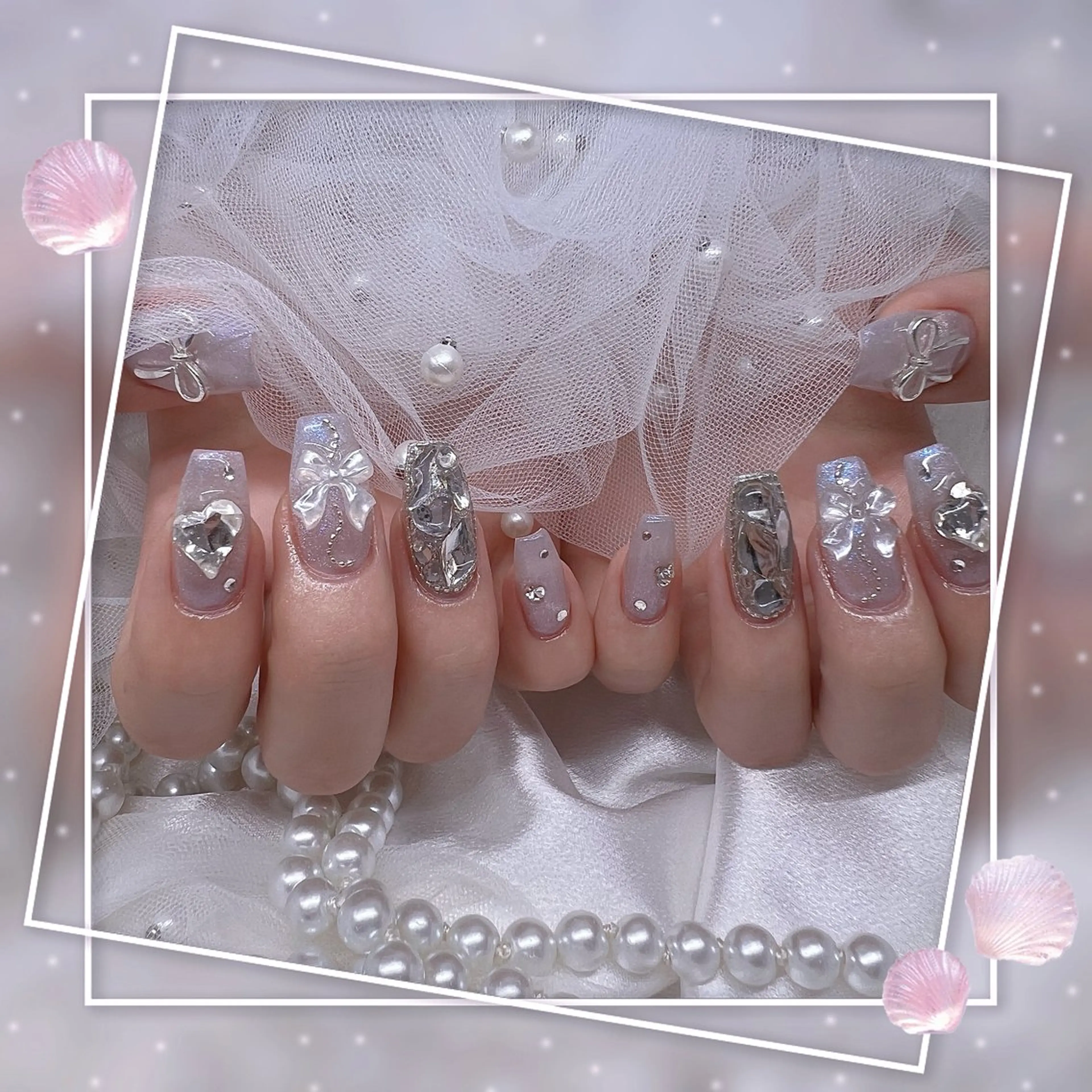 ネイル チークネイル フレンチネイル グラデーション マグネットネイル マグネットフレンチ ハンドネイル Chill Nailsalonのネイルデザイン