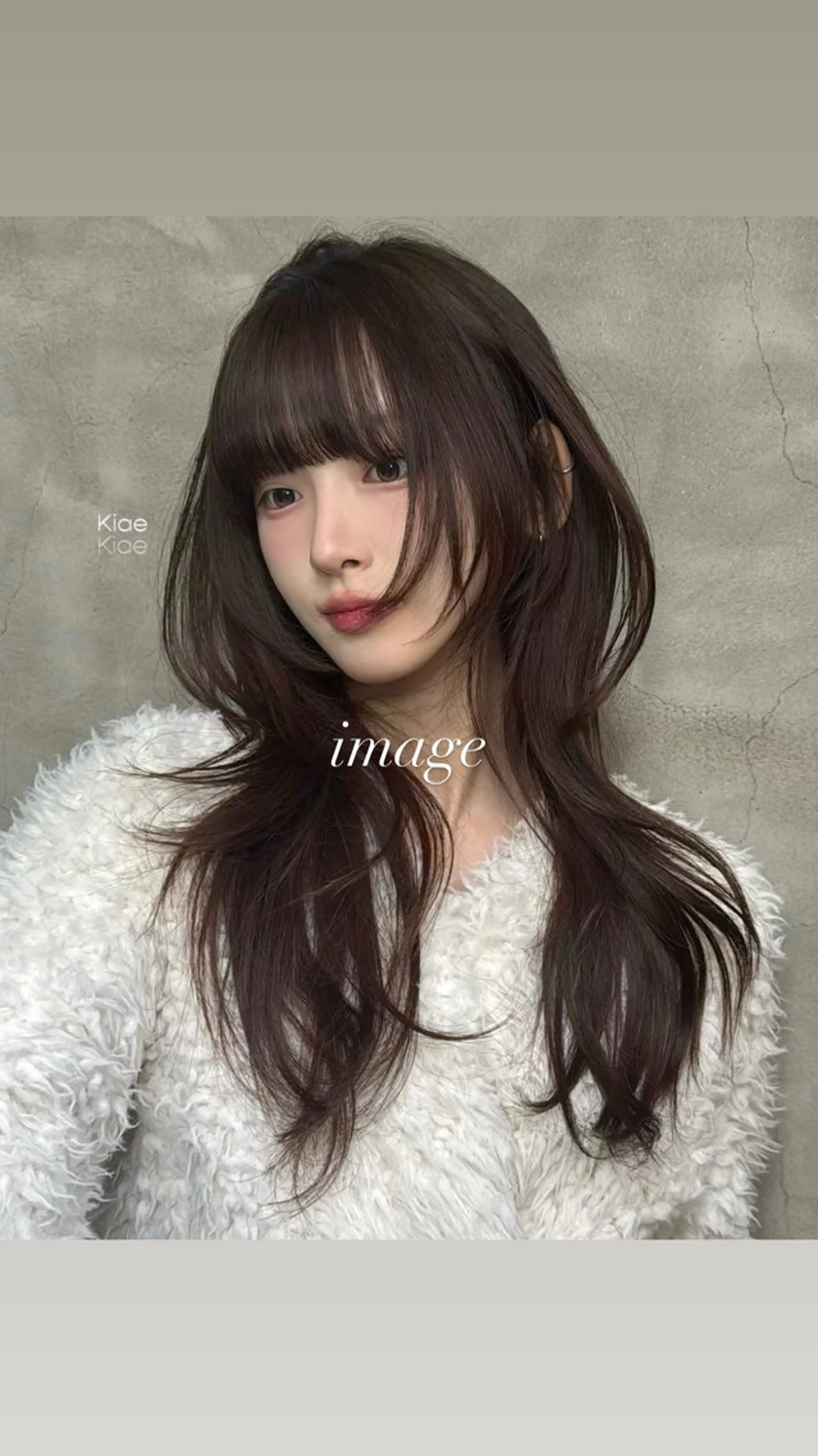 ロング カラー ハッシュカット ハッシュカット 暖色カラー/伊藤菜月のヘアスタイル