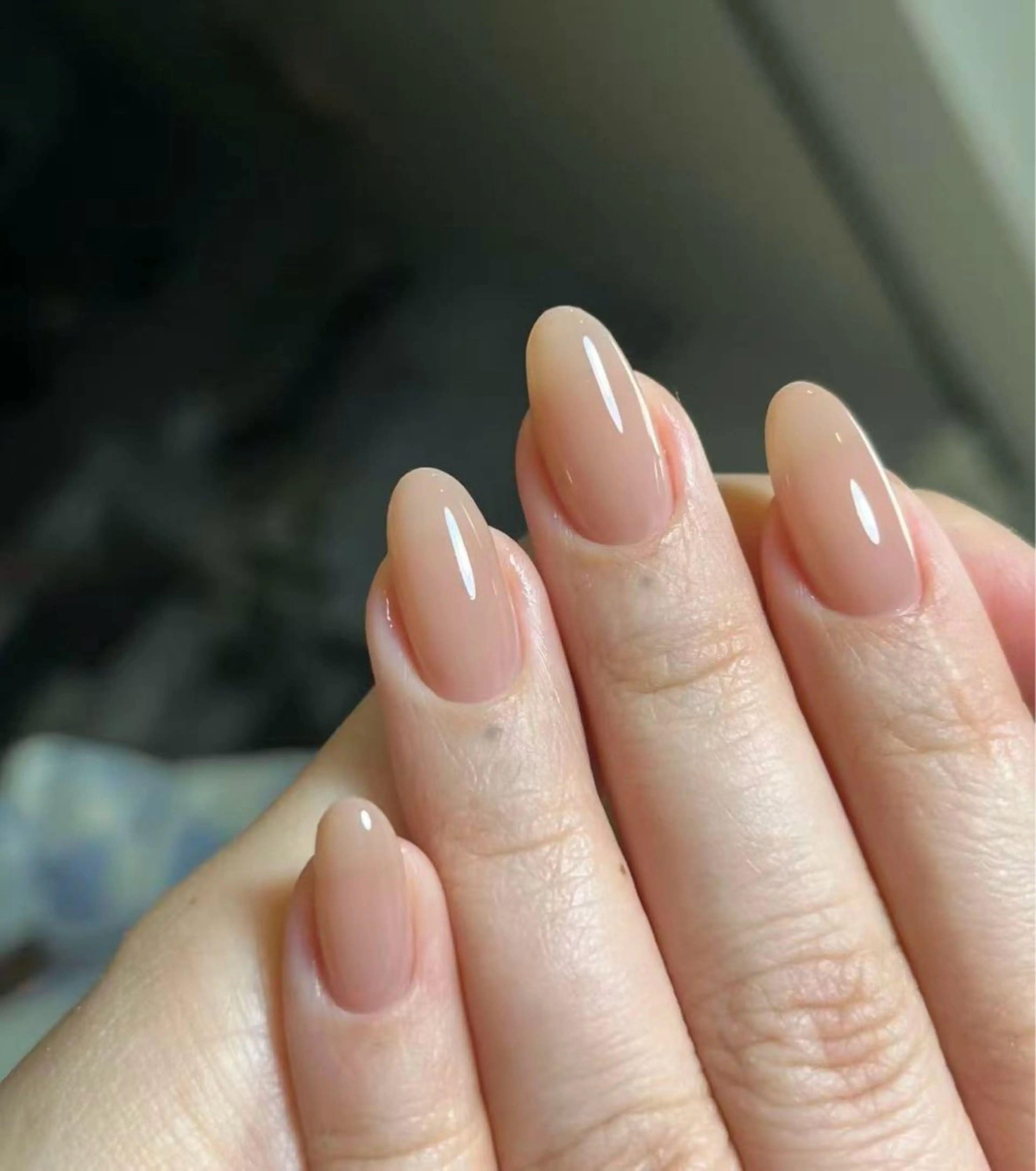 可愛いワンカラーネイルの写真