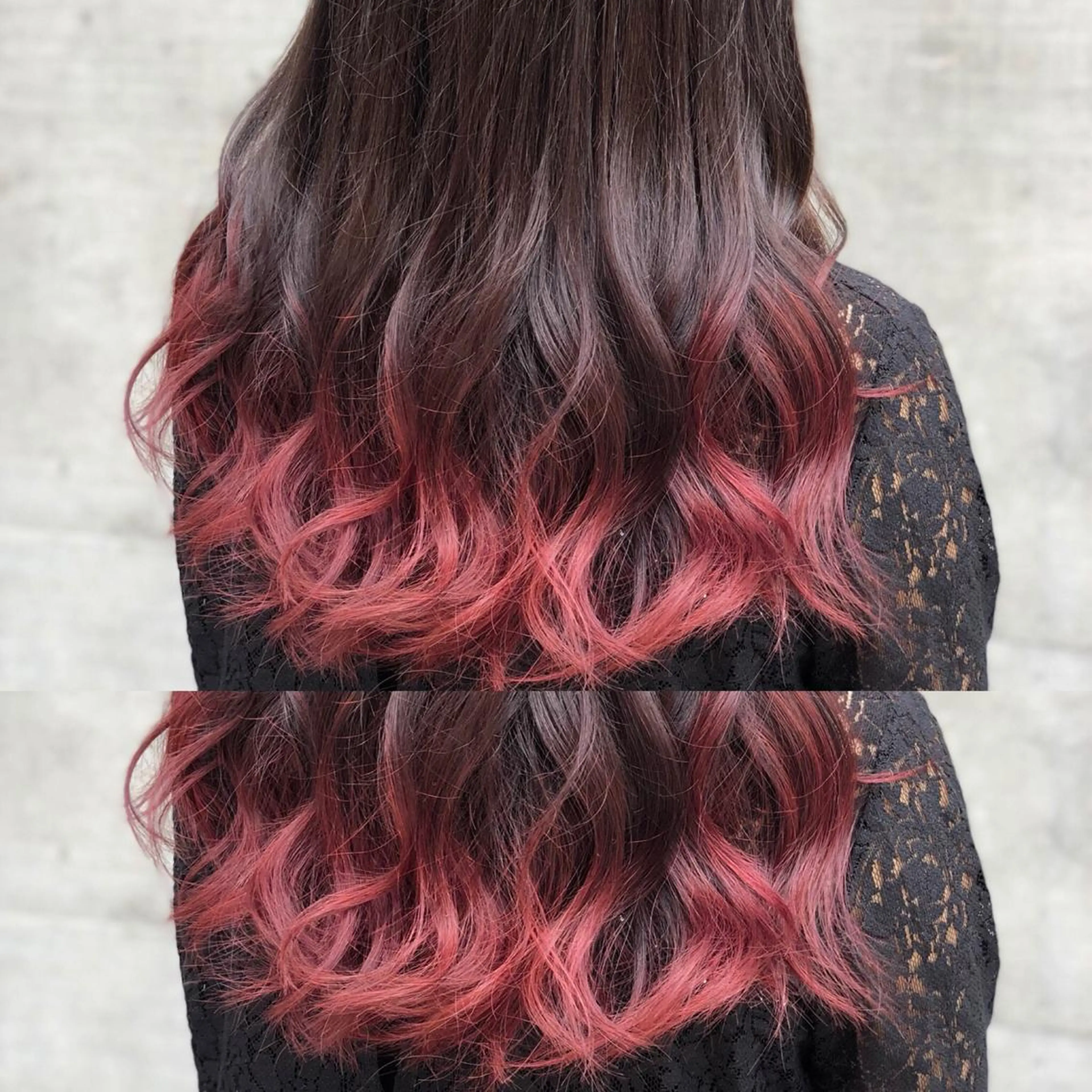 ロング カラー ブリーチ グラデーションカラー レッドカラー ルビー ヘアカラー ミニモお気に入り数 No.1宍戸雄弥のヘアスタイル