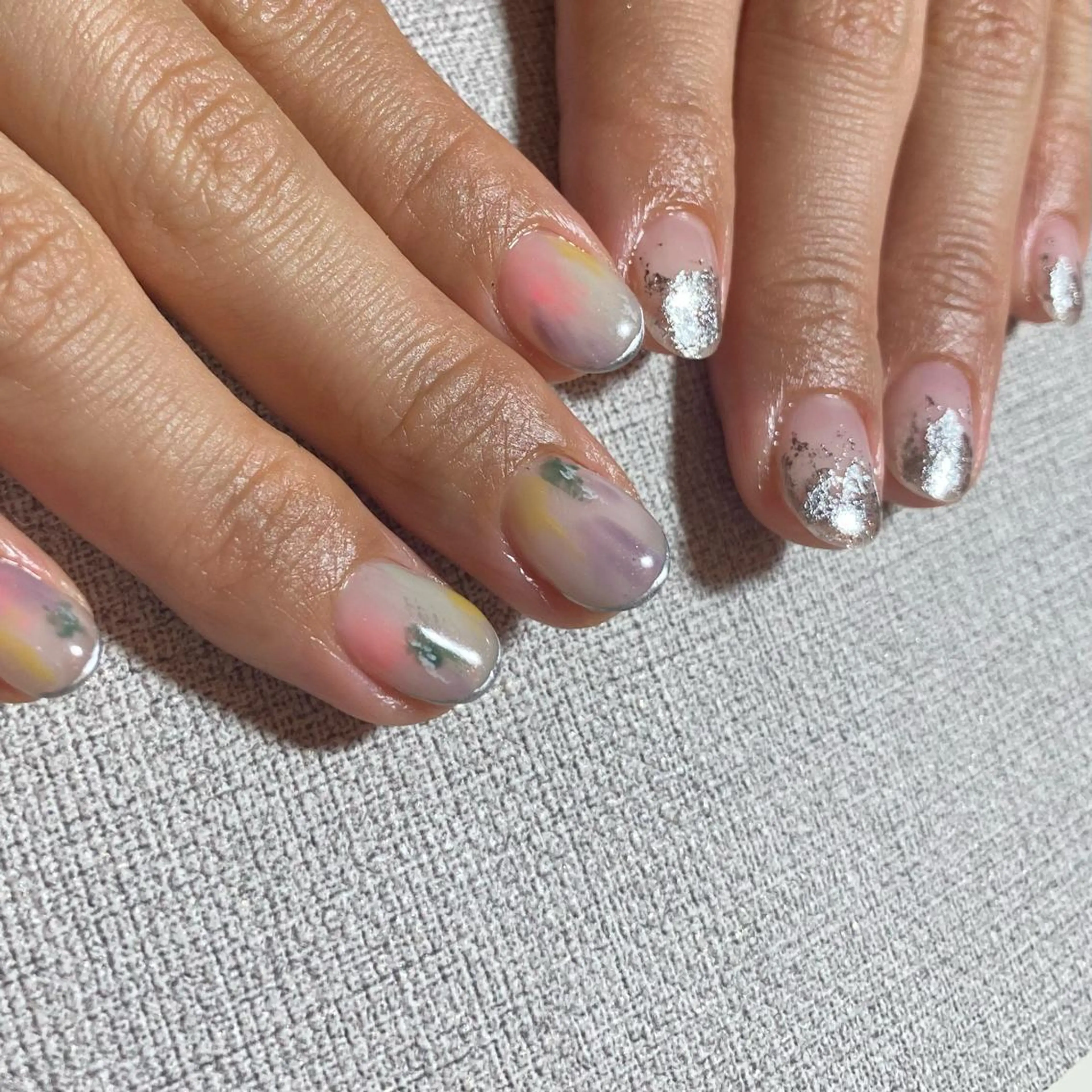 ネイル アートネイル ニュアンスネイル 春ネイル 夏ネイル ハンドネイル 山田 貴子のネイルデザイン