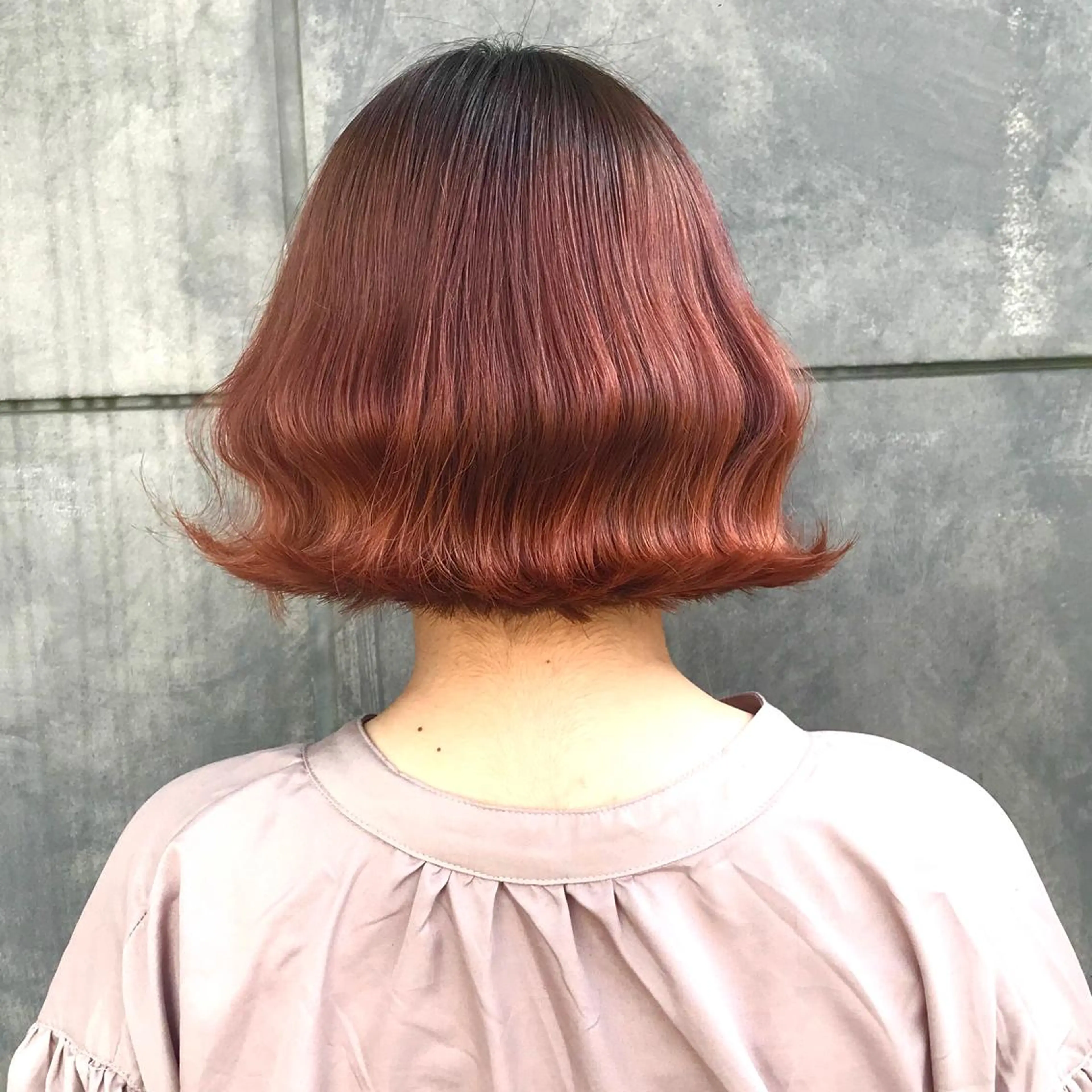 ショート カラー オレンジ タンバルモリ ムルギョル巻き 韓国風ヘア シースルーバング K-POP好き美容師 🇰🇷Kai.Yのヘアスタイル