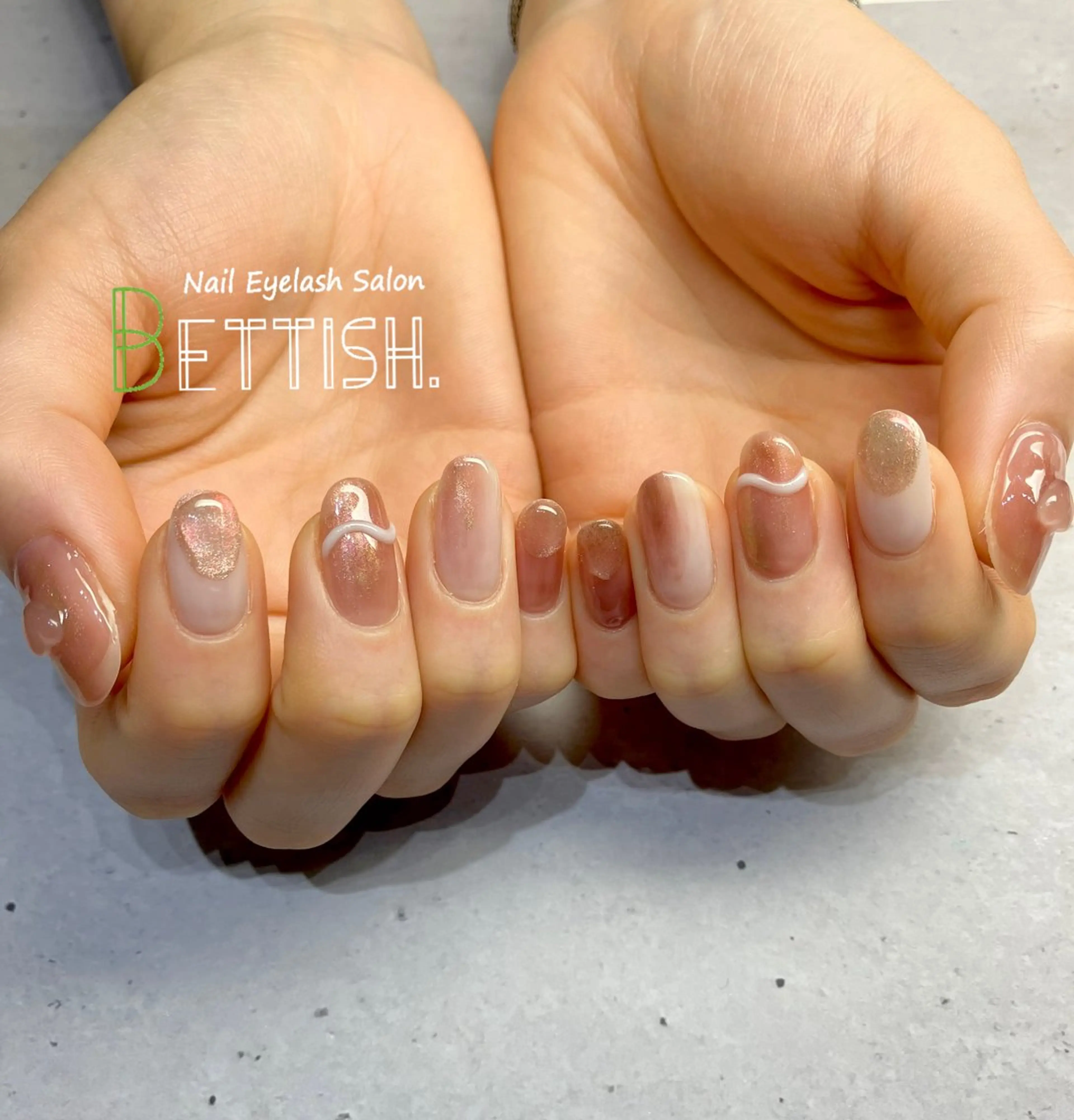 ネイル ハート ニュアンスネイル ピンク BETTISH. KUMIKO☺︎︎のネイルデザイン