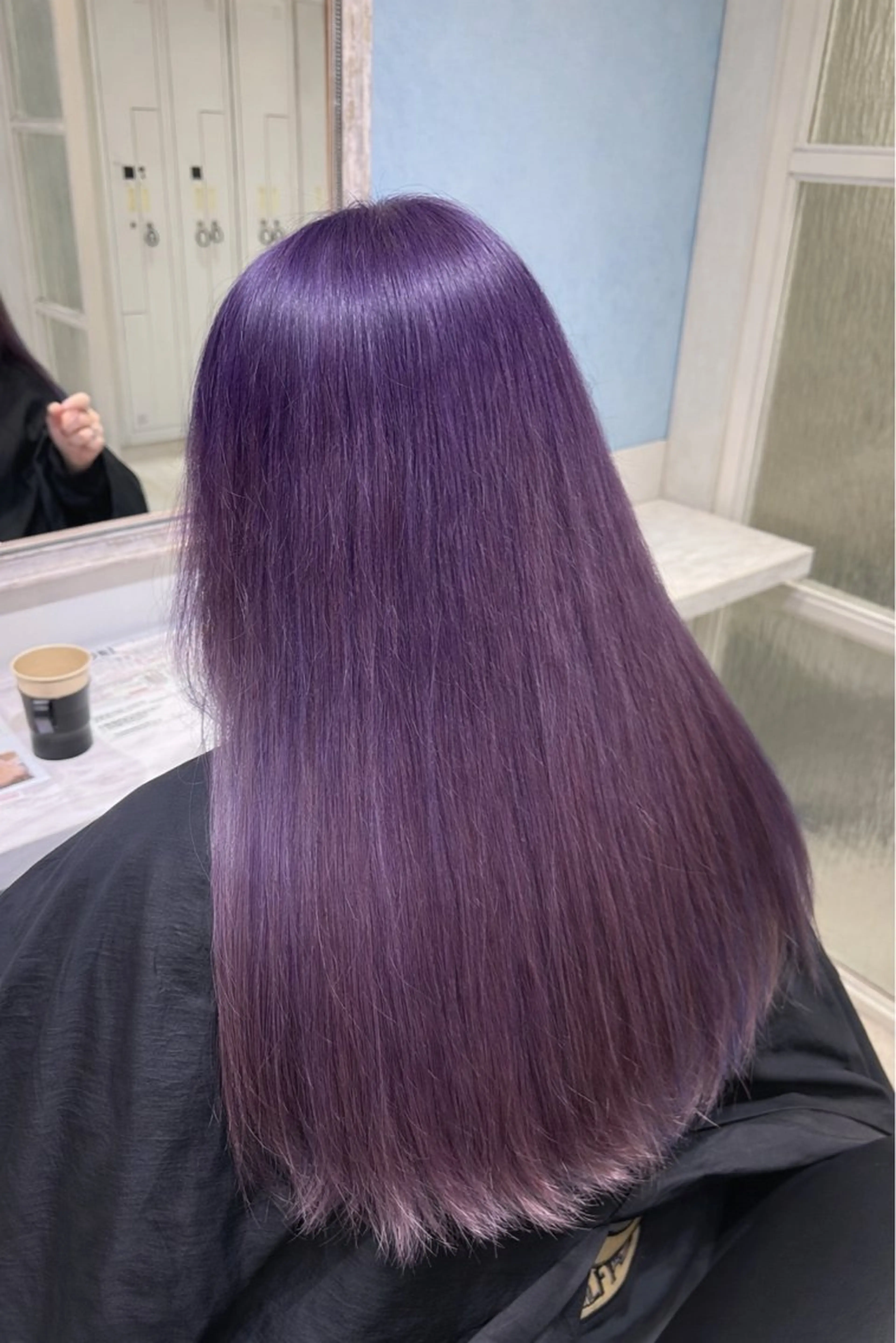 ロング カラー アッシュ ベージュカラー ブリーチ ブルーカラー 透明感カラー ヘアカラー ハイトーン/ブリーチ 💙みずき💙のヘアスタイル