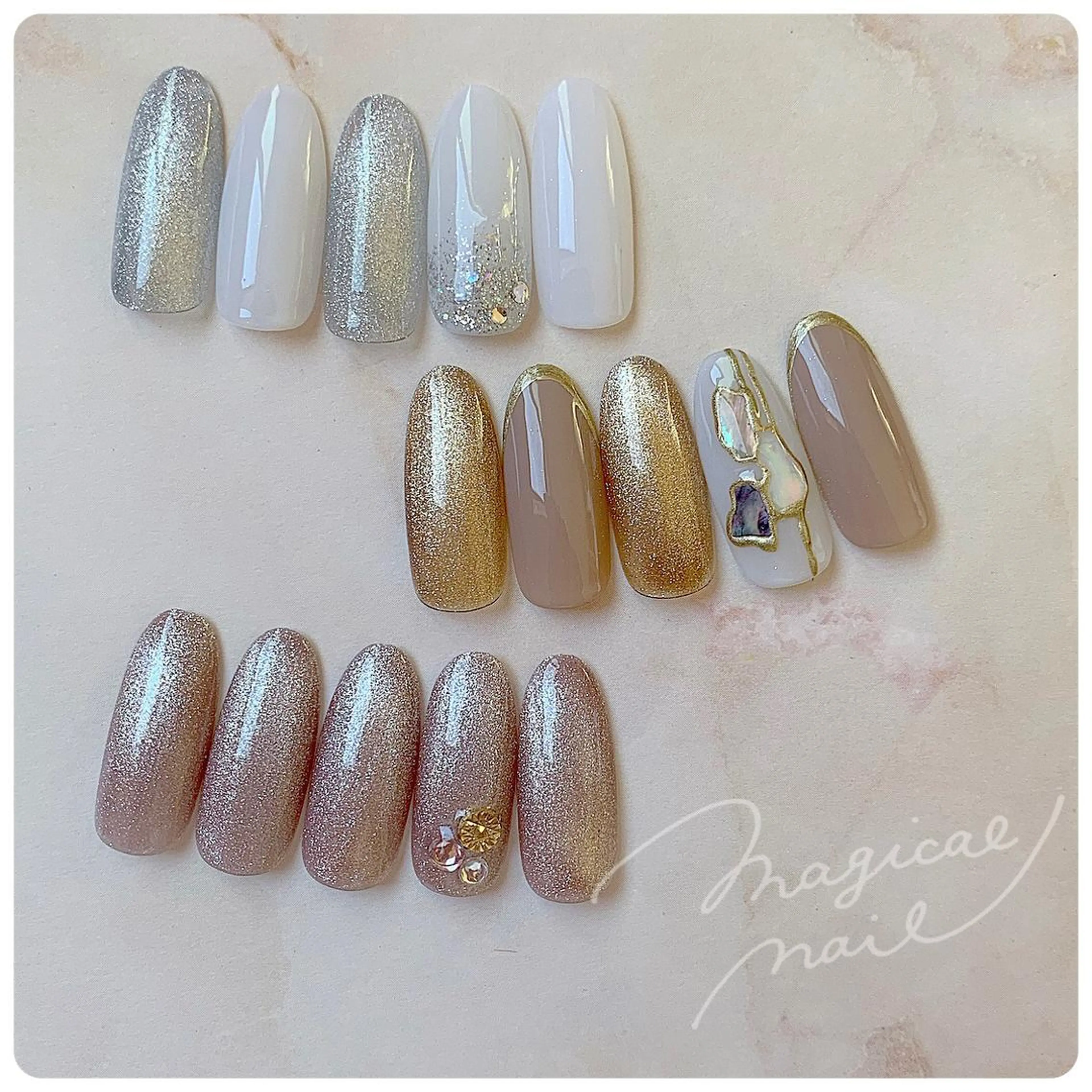 ネイル ジェルネイル マグネットネイル magical nailのネイルデザイン