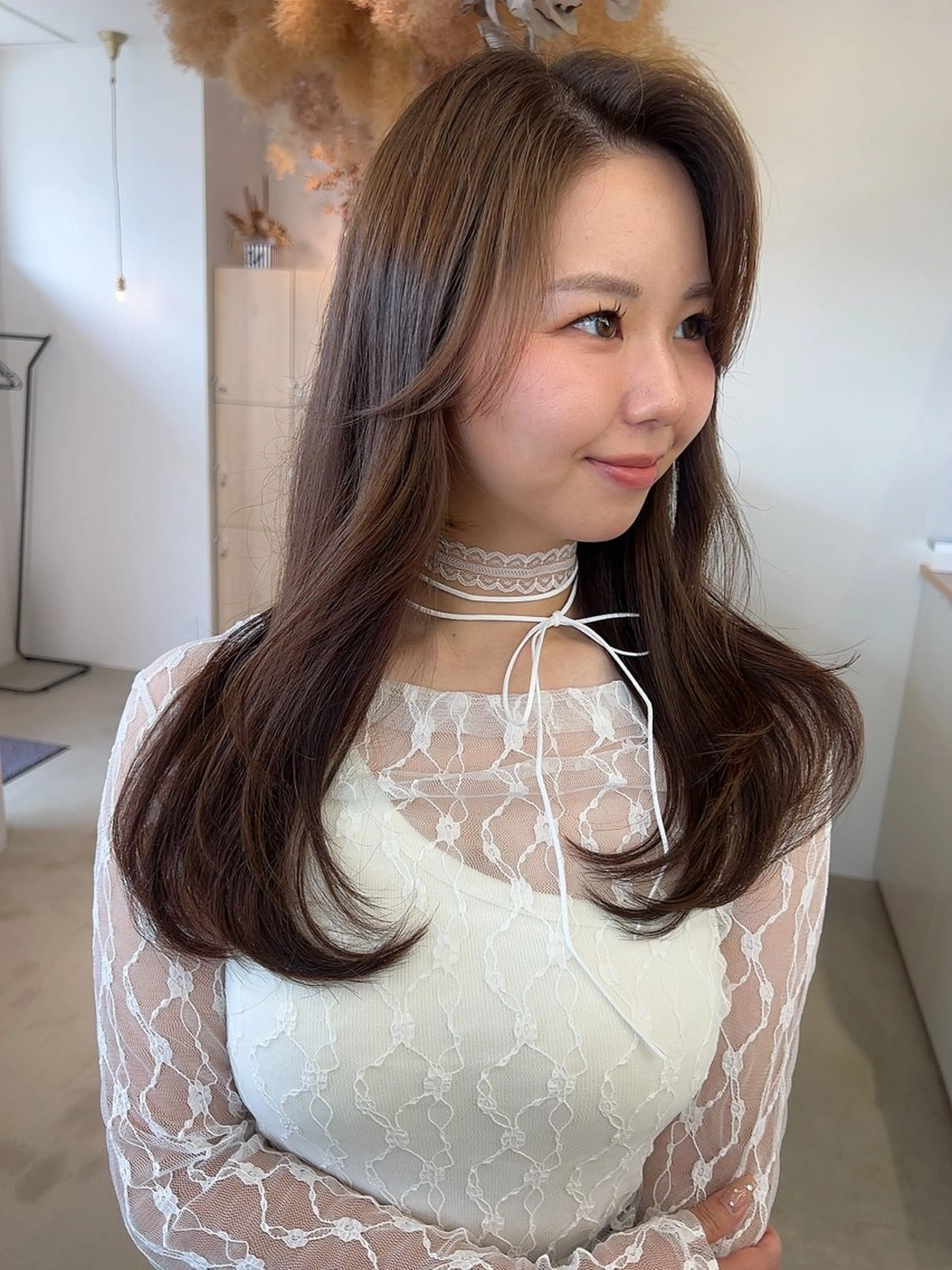 ロング レイヤーカット カット ヘアカラー トリートメント vince. moekoのヘアスタイル