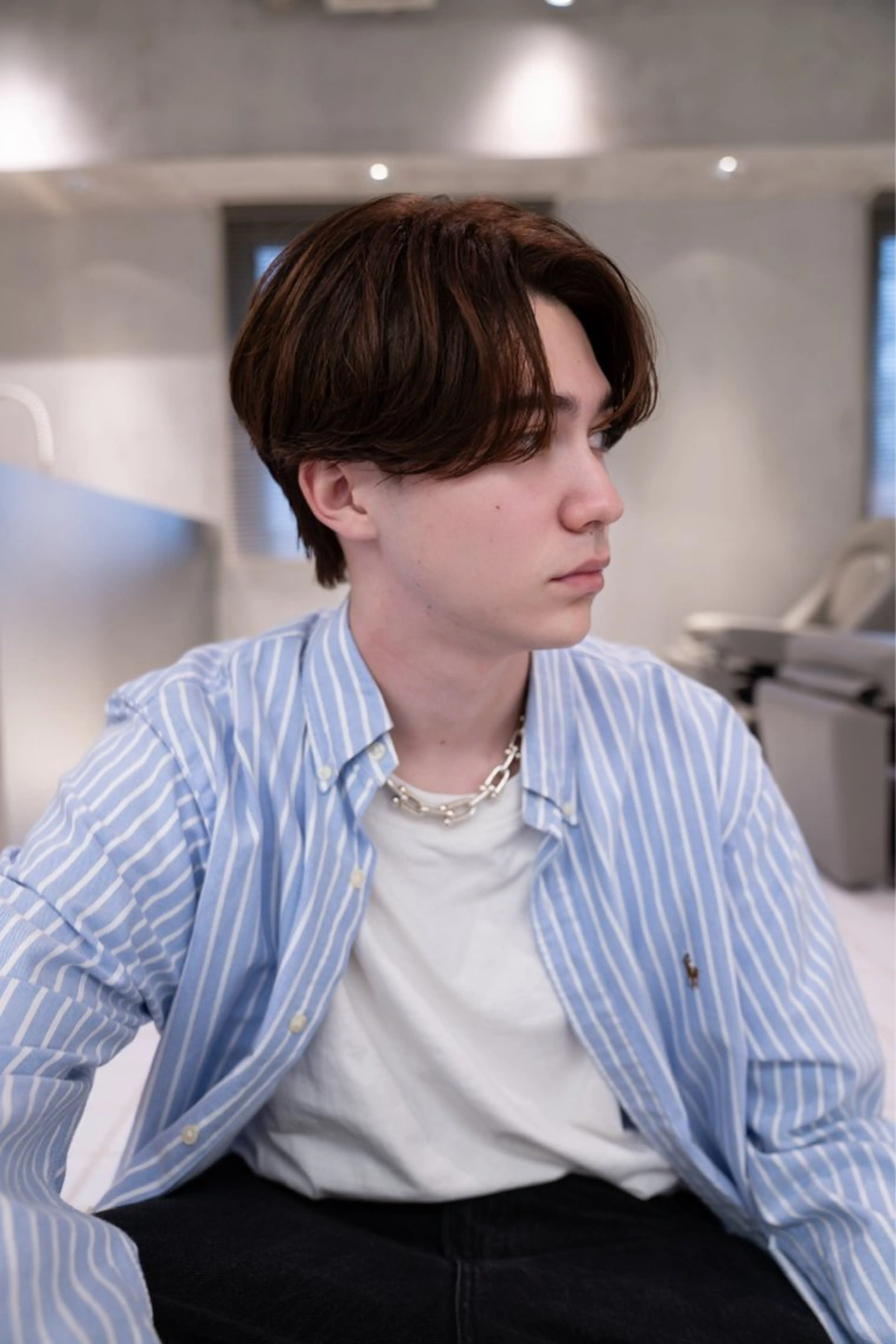 ショート パーマ メンズ 波巻きスパイラルパー マ/シャドウパーマ駿のヘアスタイル