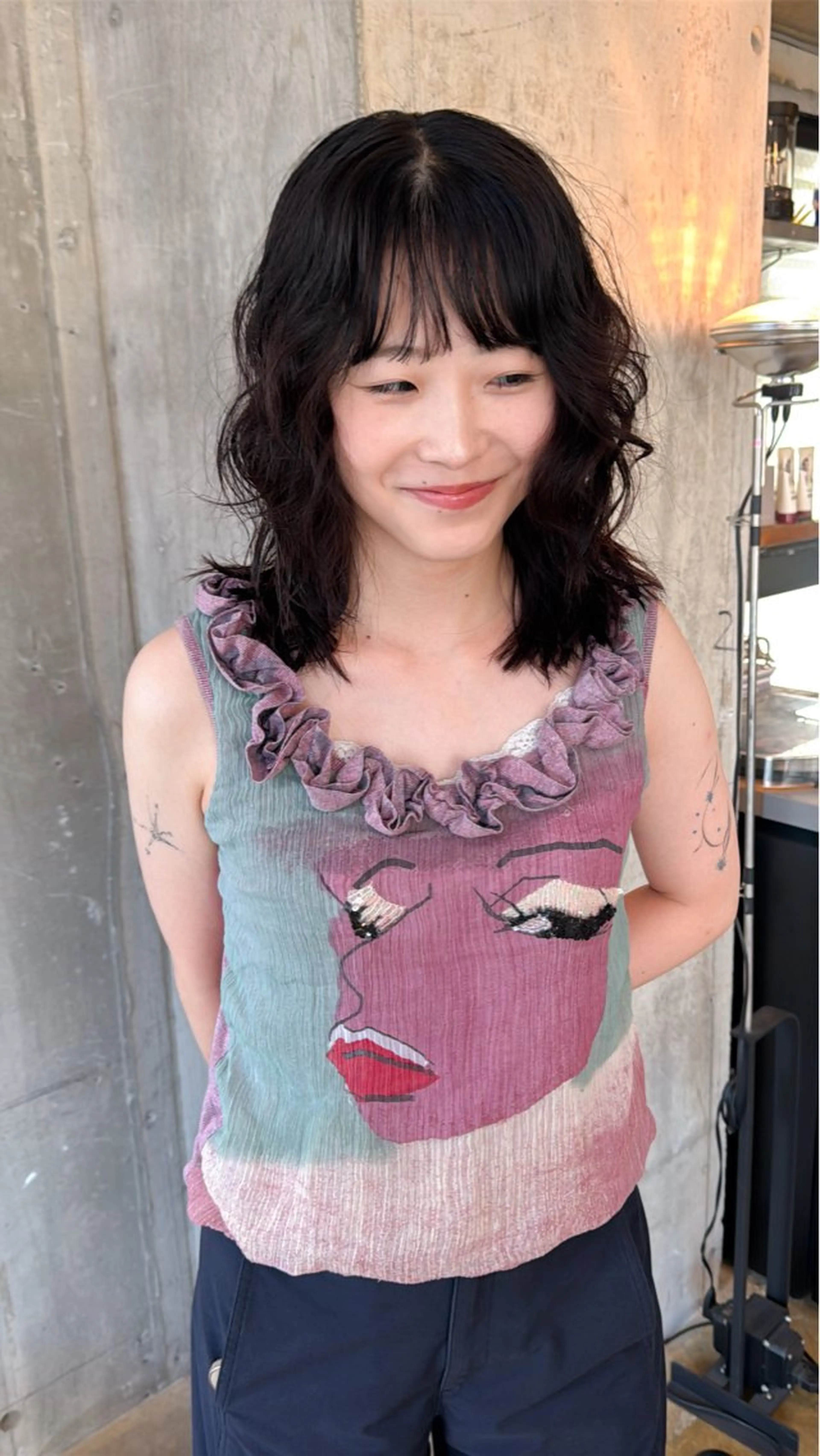 ミディアム パーマ ミディアムパーマ レイヤーカット カット パーマ トリートメント 🍈yurina 福岡/パーマ🍈のヘアスタイル