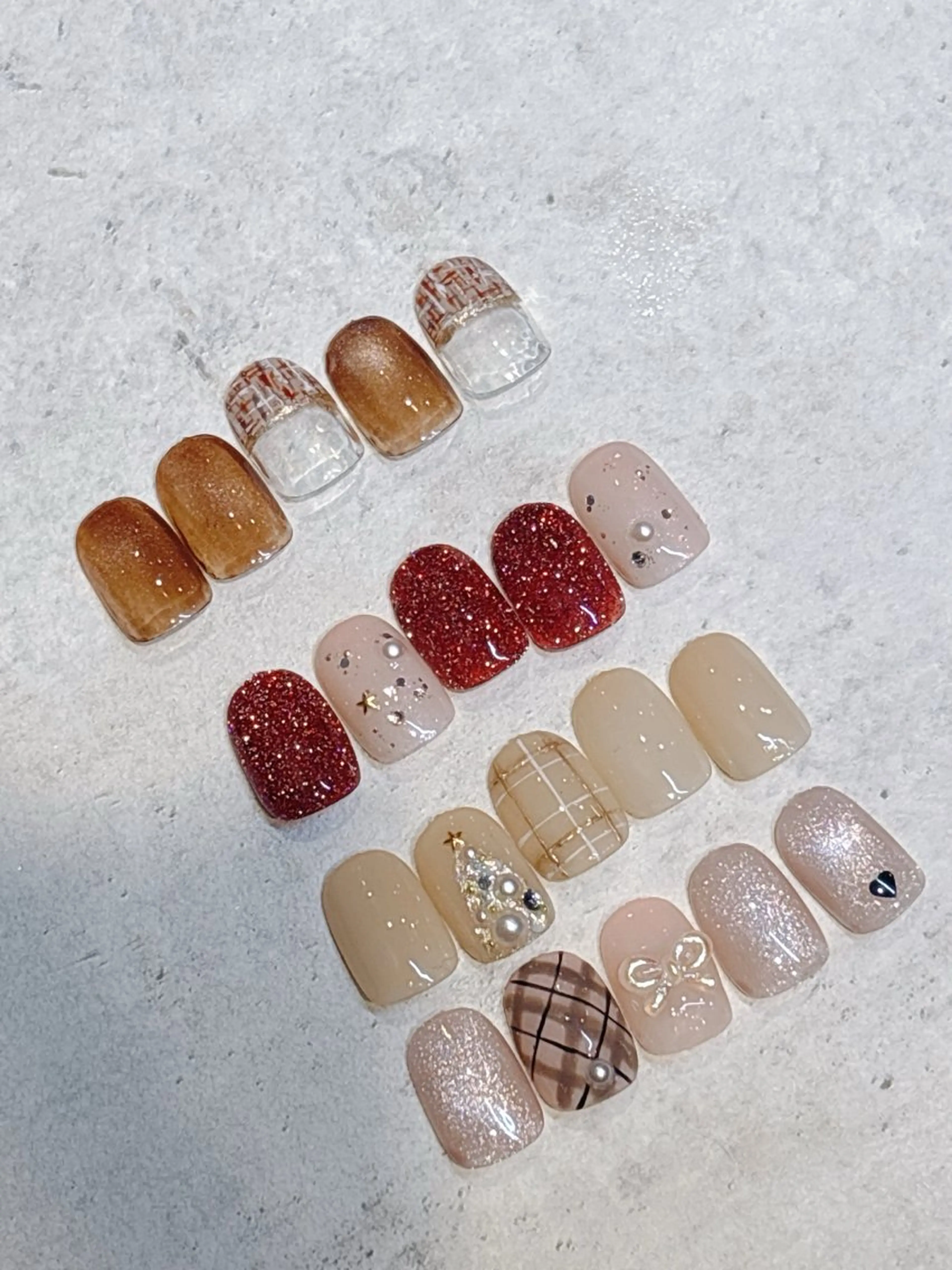 ミディアム クリスマス 小川 優果のネイルデザイン