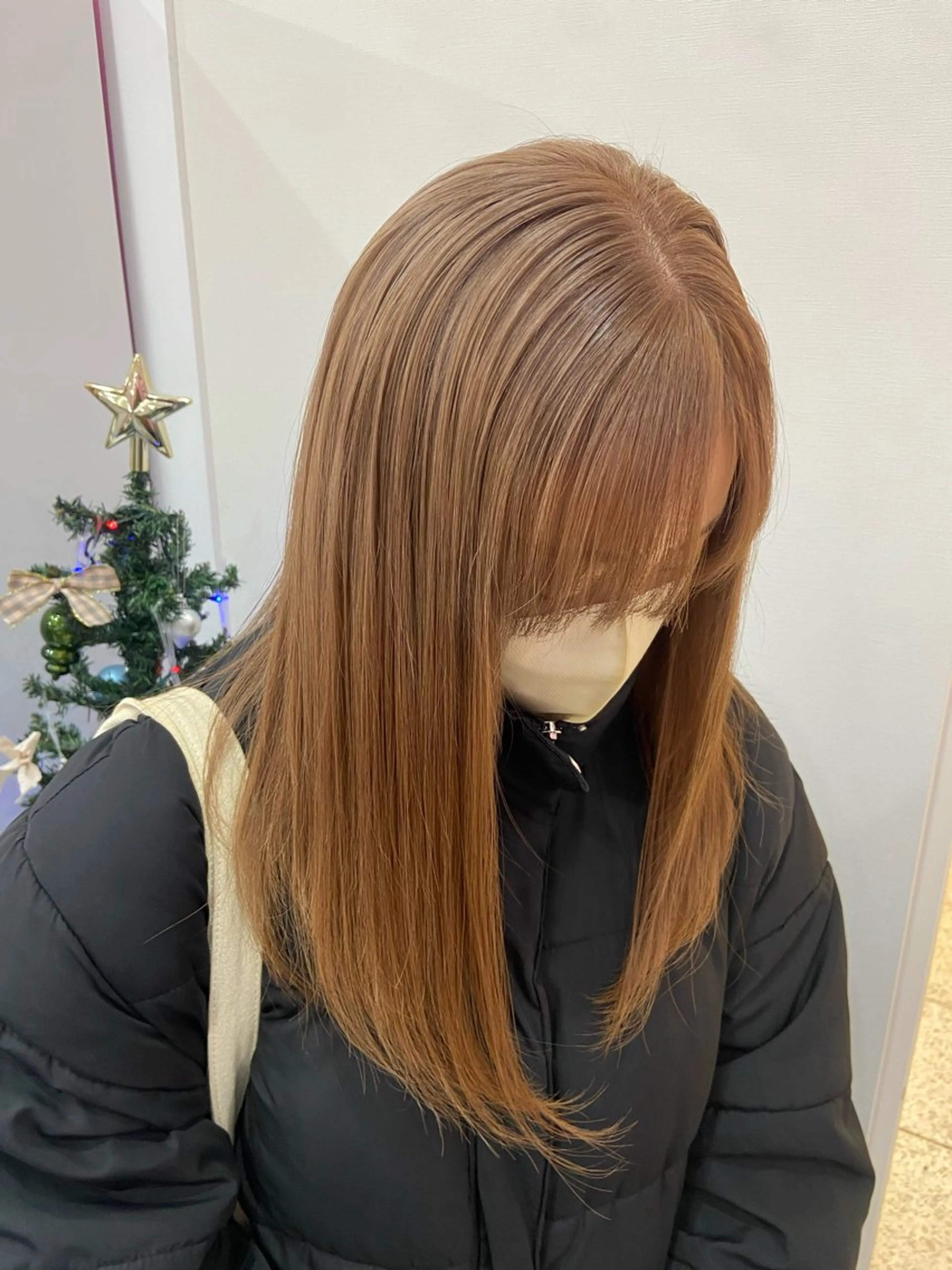 ロング カラー ベージュカラー ミルクティーベージュ Hirona 縮毛矯正/髪質改善のヘアスタイル