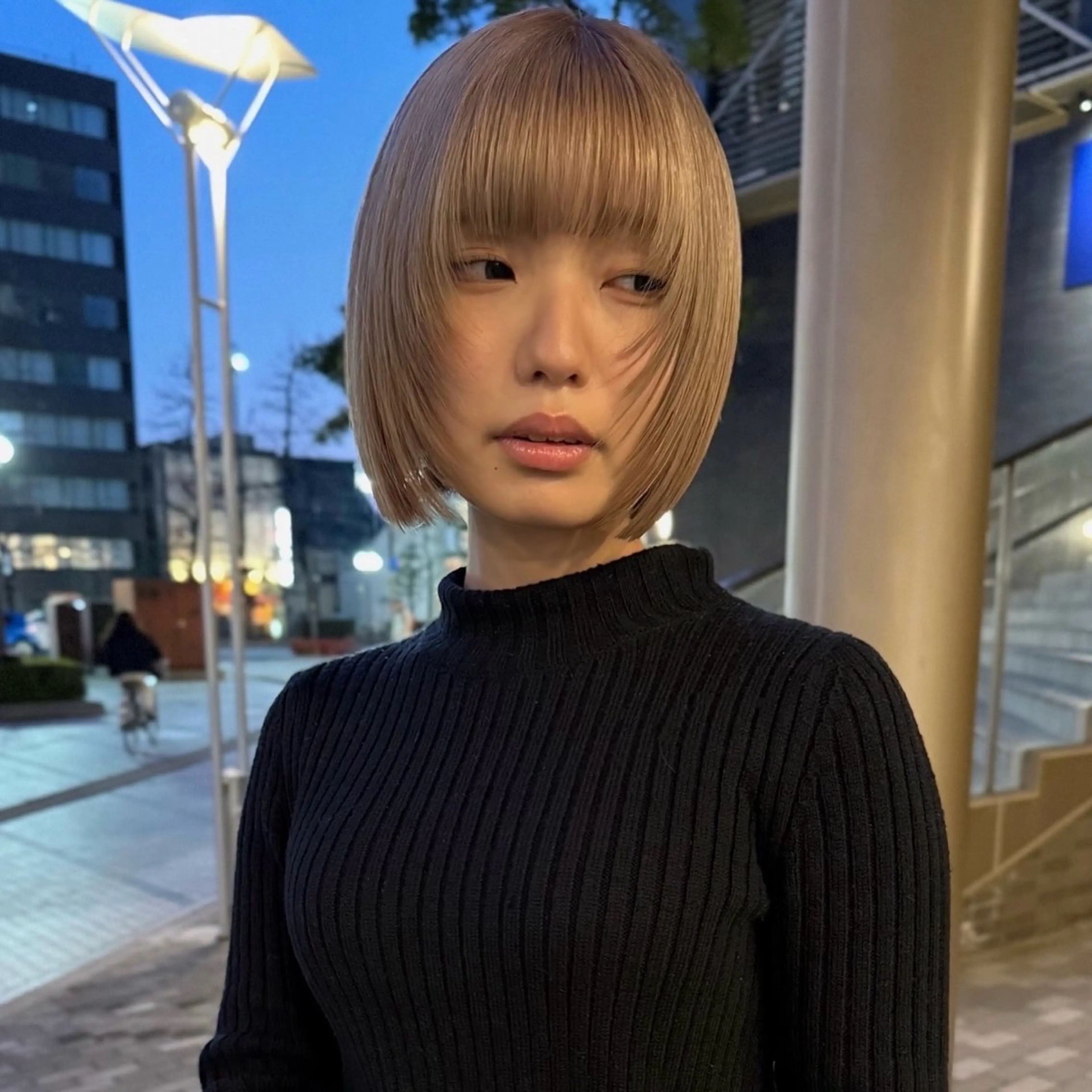 ショート カット ヘアカラー トリートメント ボブ/ハイトーン/ 岡山駅/別曽遥也のヘアスタイル