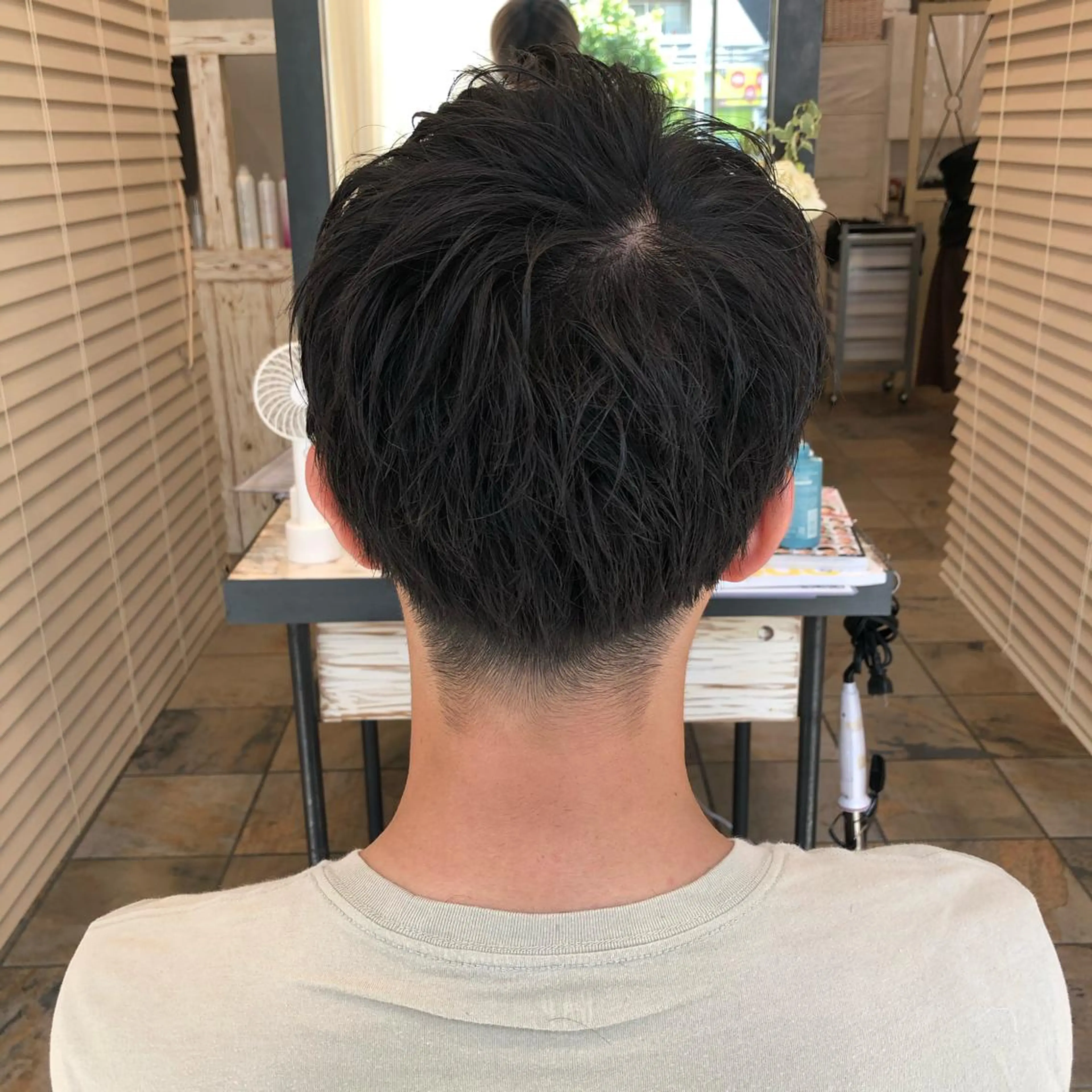 ショート カラー パーマ メンズ カット メンズサロン💈 吉岡陽【中野】のヘアスタイル