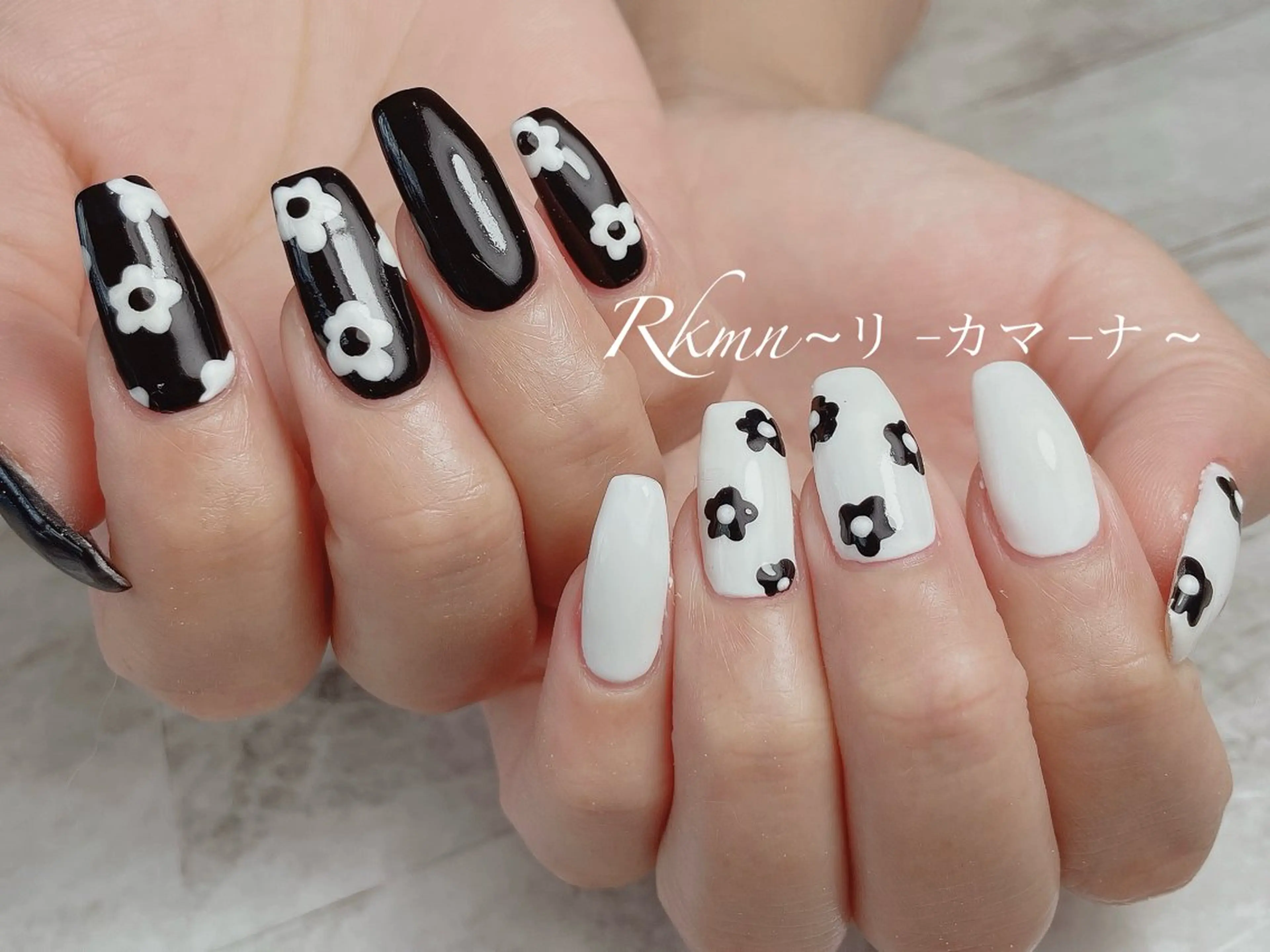 ネイル アートネイル フラワーネイル 春ネイル ハンドネイル フットネイル ハンドケア Rkmn ~リ-カマ-ナ~のネイルデザイン