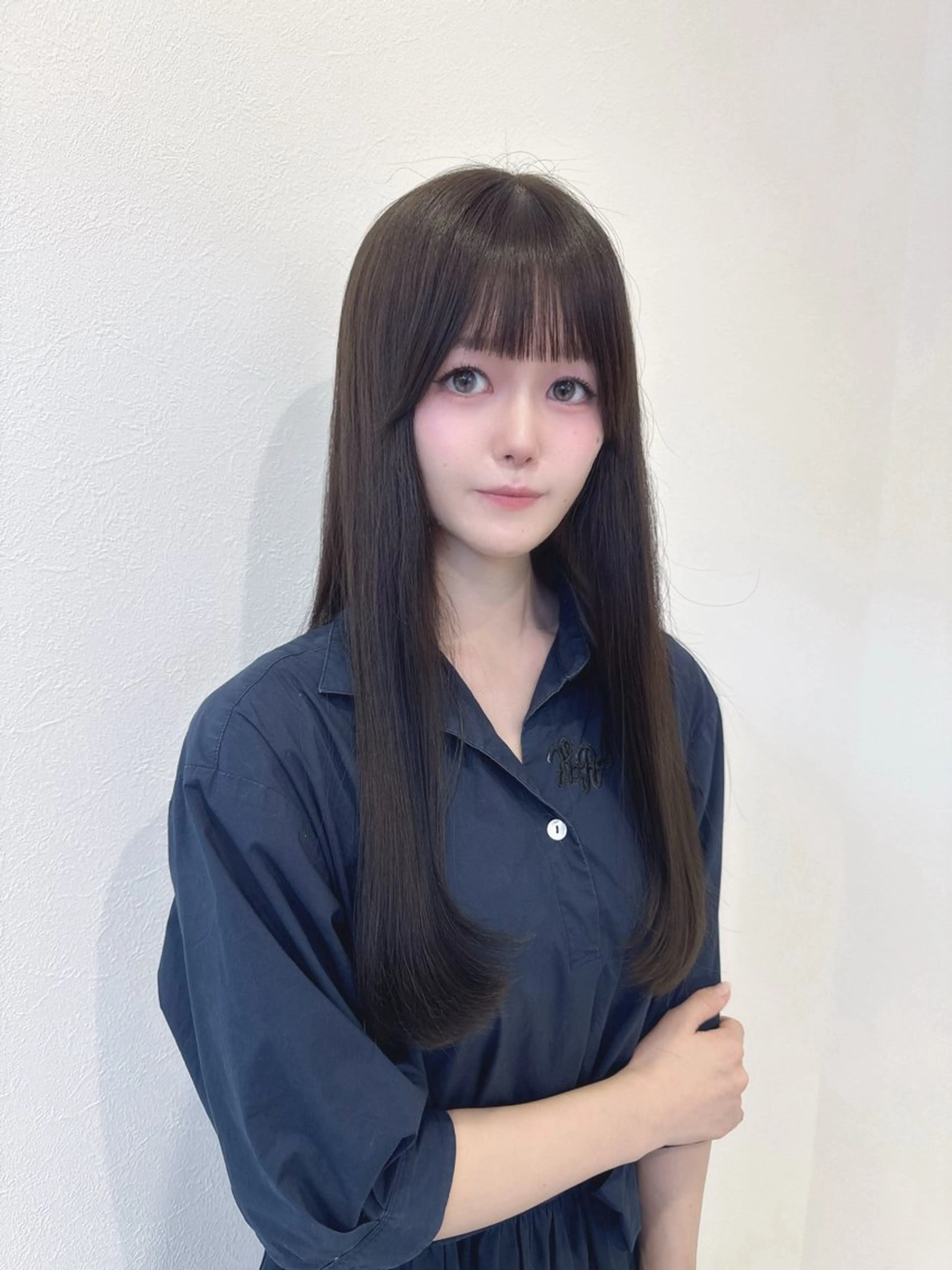 ロング レイヤーカット カット ヘアカラー トリートメント 韓国ヘアーサロン MARIA🐈‍⬛のヘアスタイル