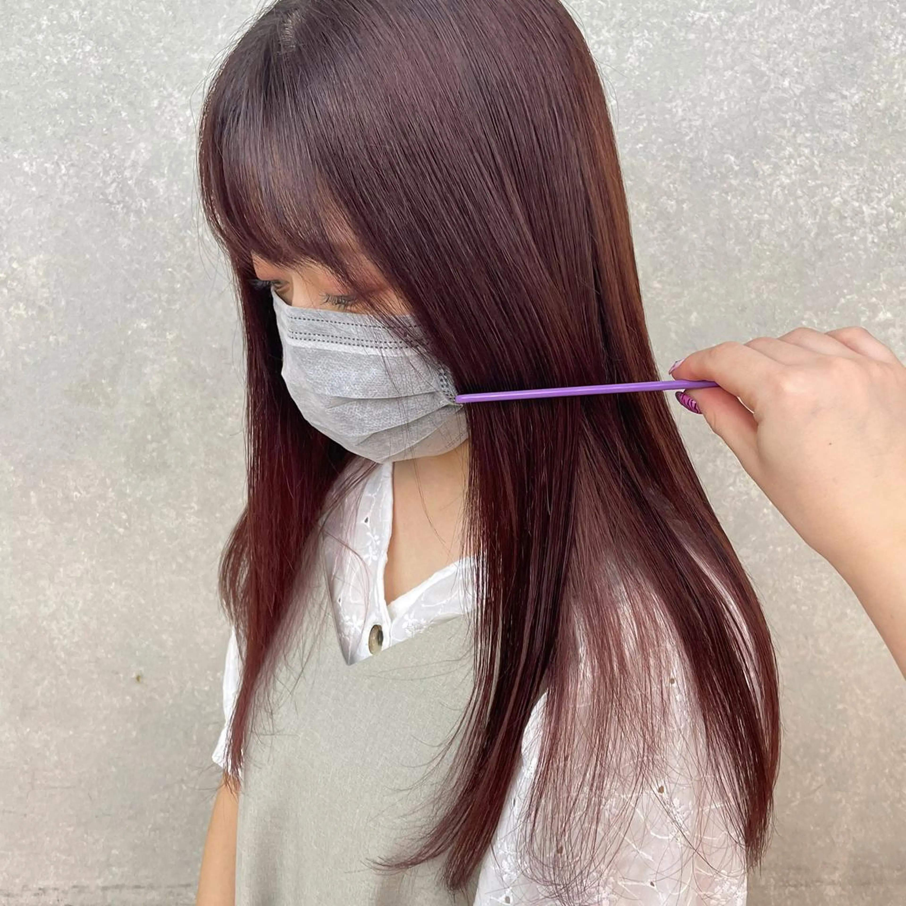 ロング カラー 顔周りカット/透明感 カラー✂️MEIのヘアスタイル