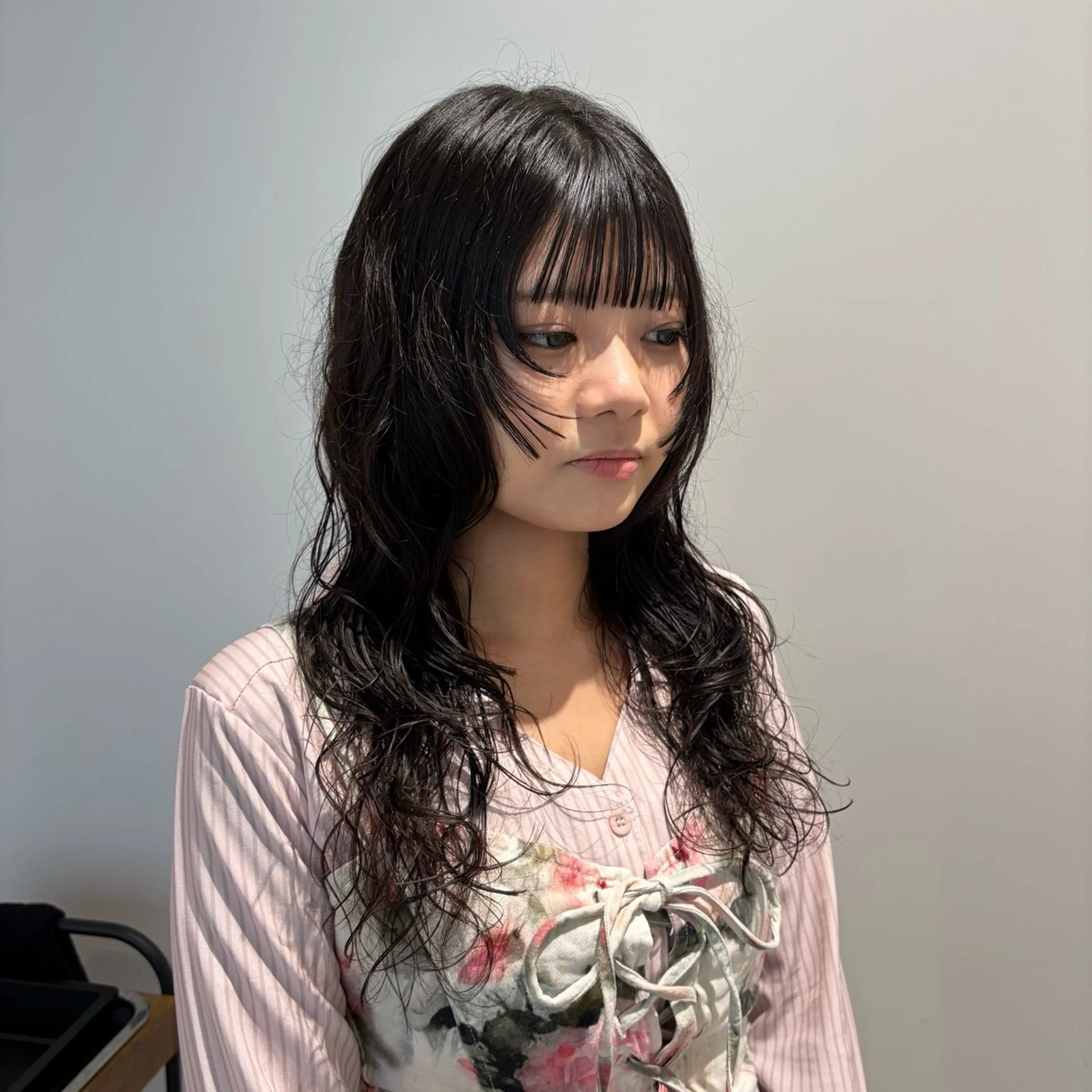 ロング レイヤーカット カット パーマ パ ルのヘアスタイル