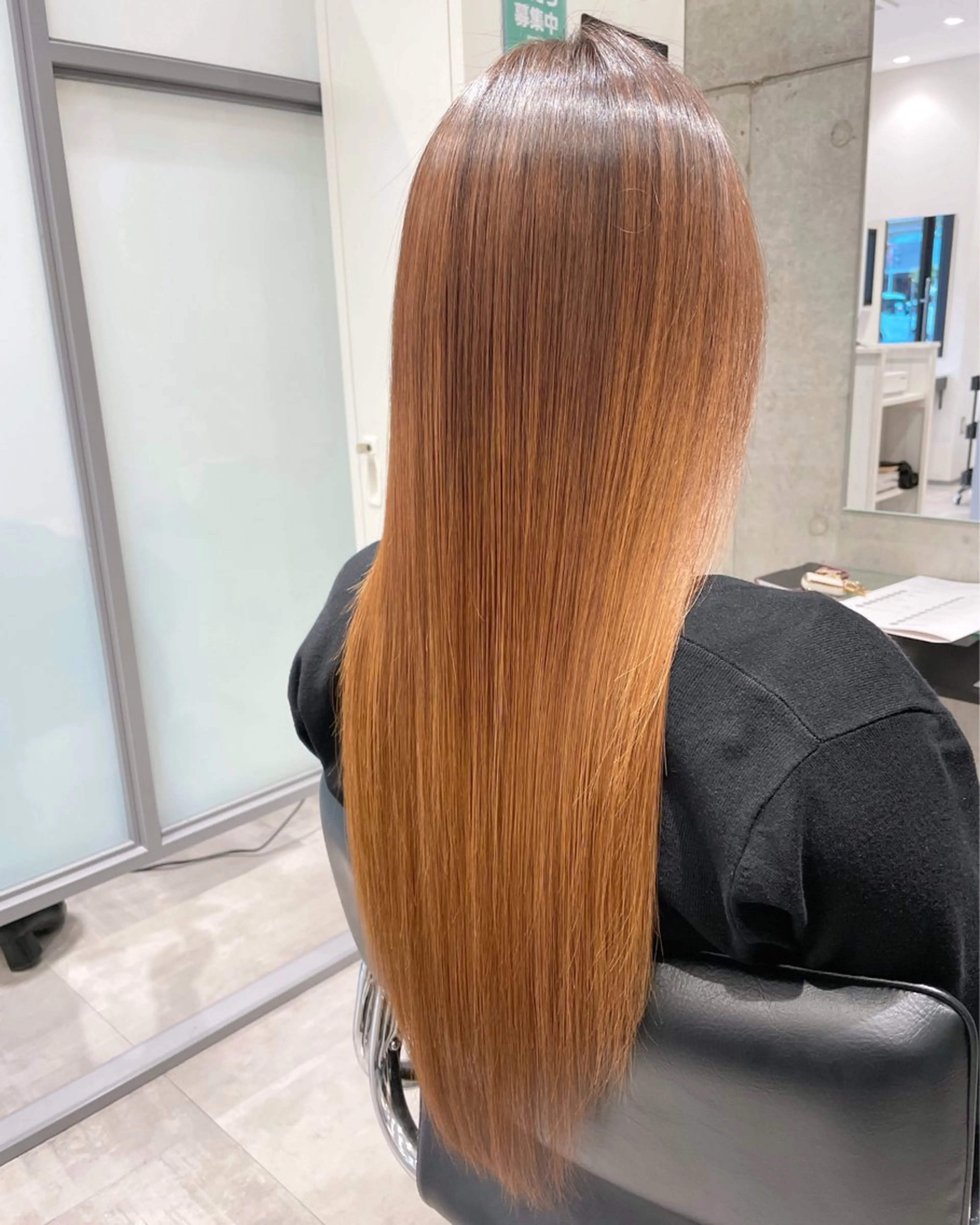 ロング トリートメント 縮毛矯正 ドライ カット✂️髪質改善のヘアスタイル
