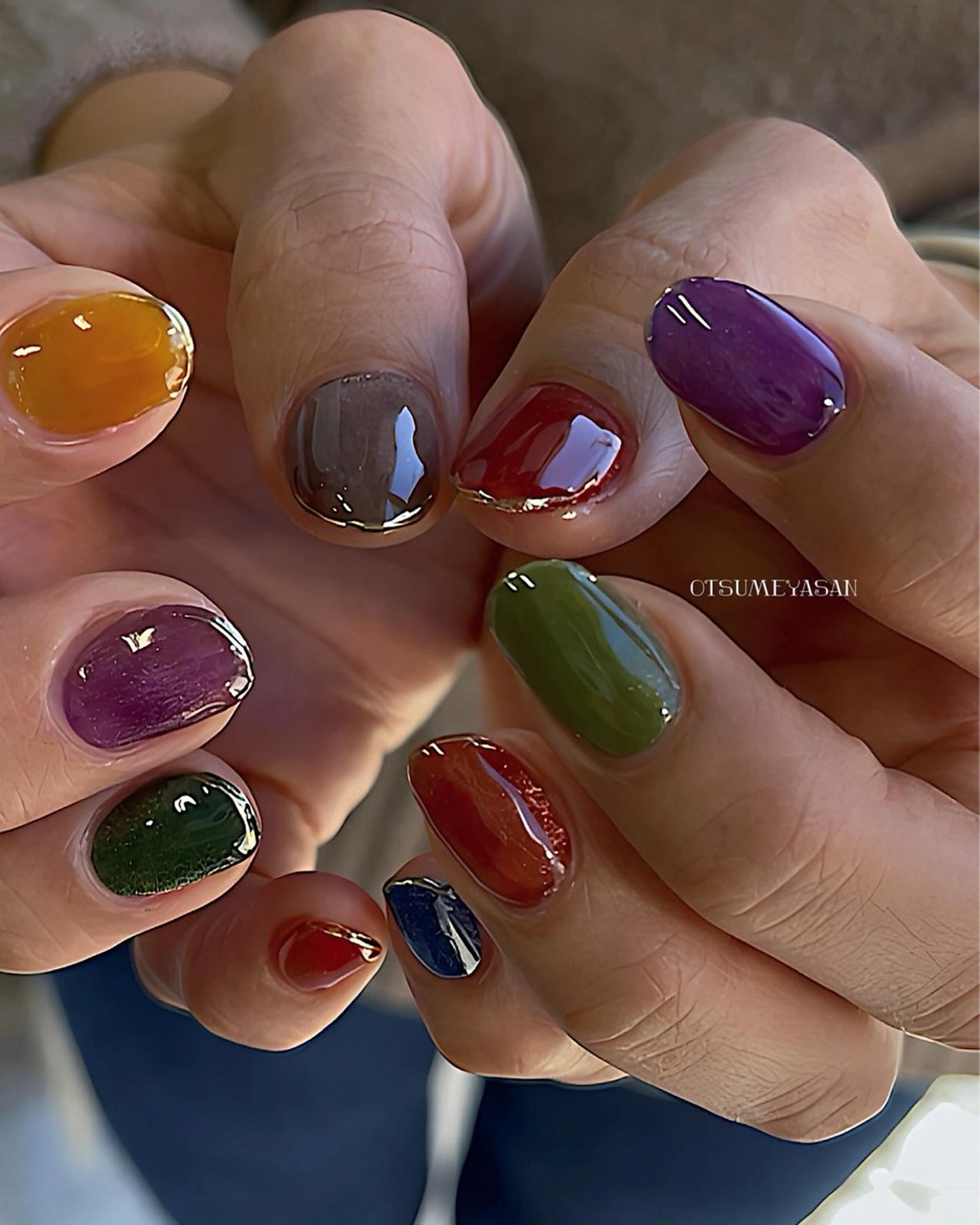 ネイル ジェルネイル 韓国ネイル マグネットネイル ミラーネイル ニュアンスネイル わたなべ ちかのネイルデザイン