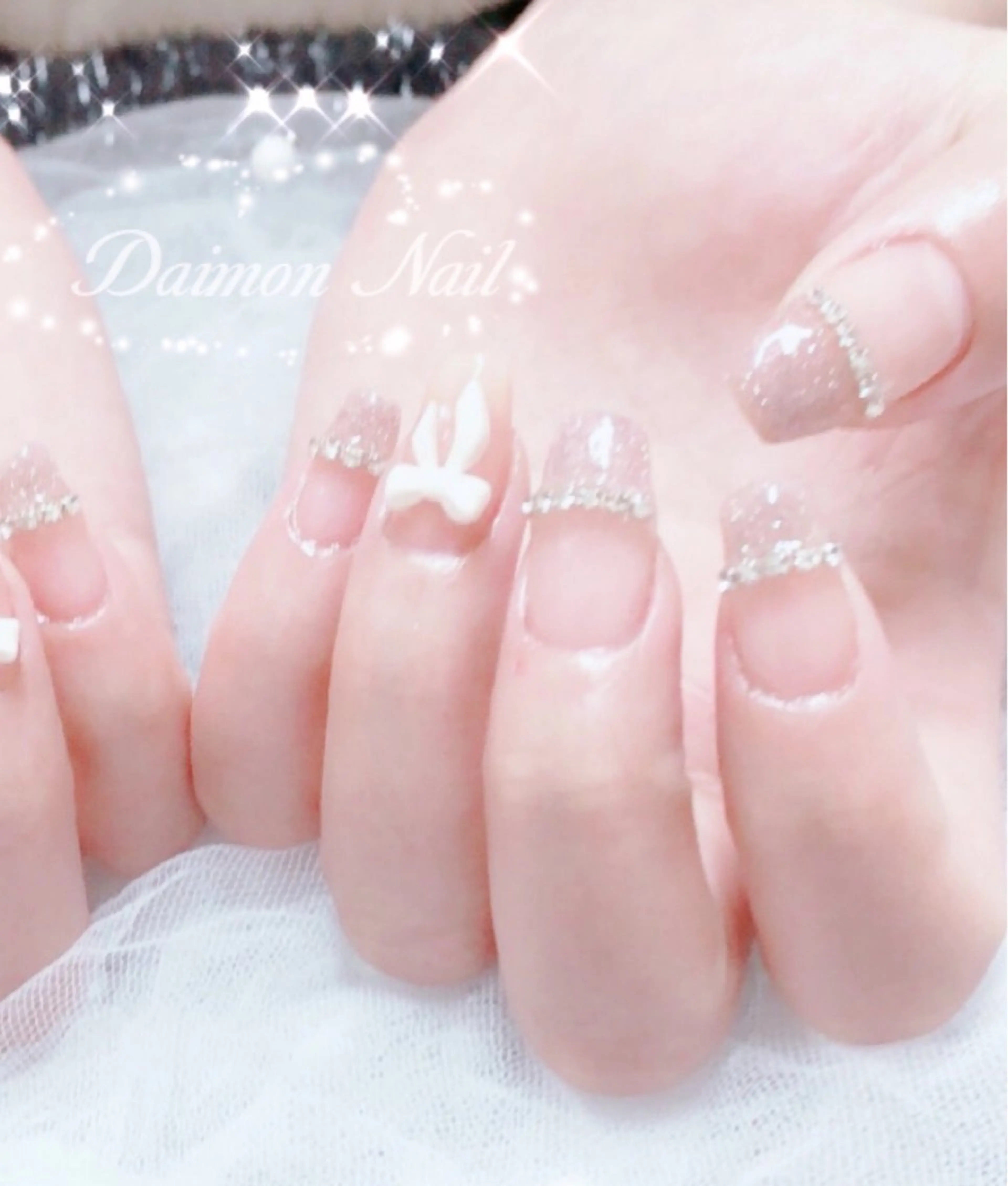 ネイル フレンチネイル ハート オフィスネイル ピンク スカルプネイル 大門浜松町 ネイルのネイルデザイン