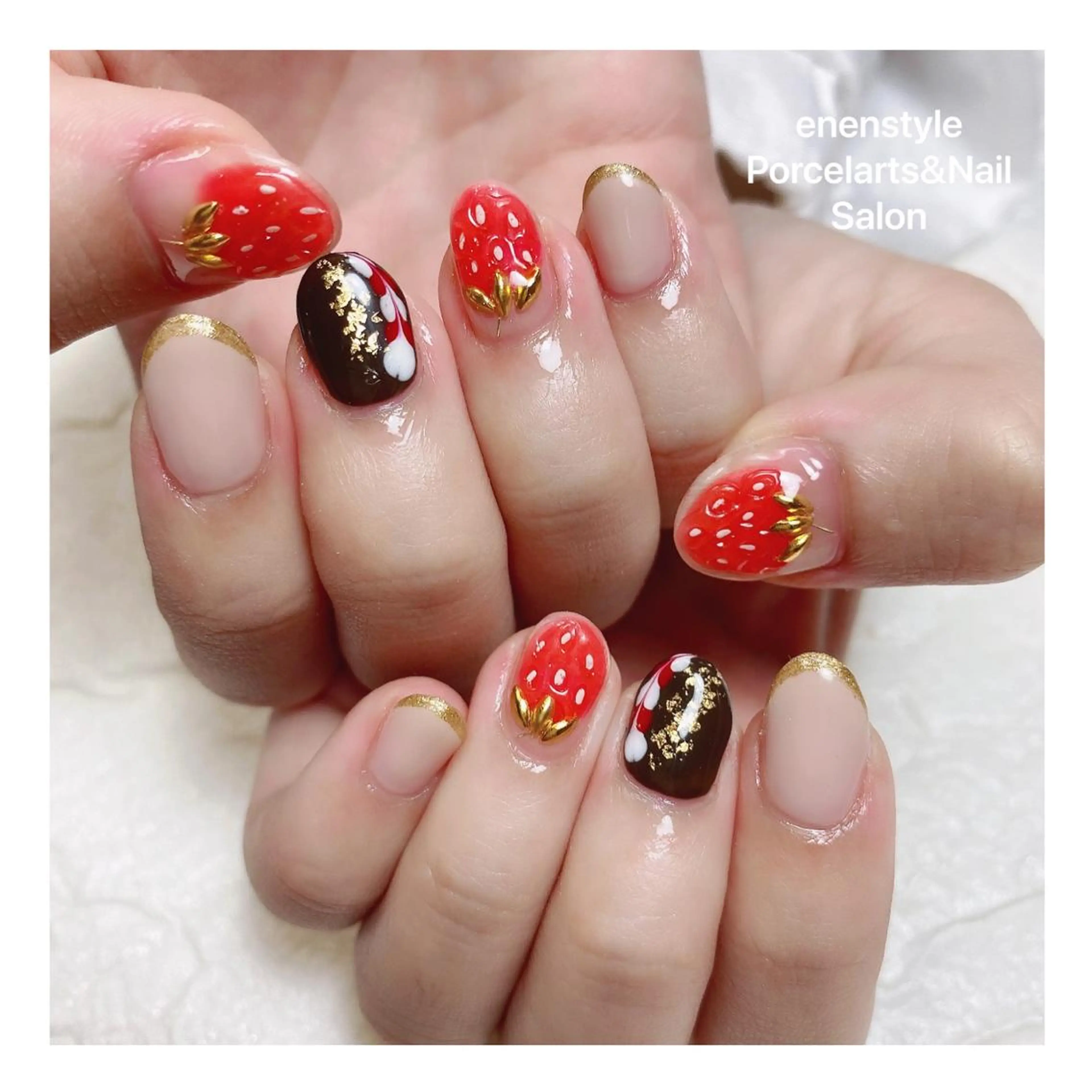 ミディアム ネイル ハンドネイル 👑enen style👑のネイルデザイン