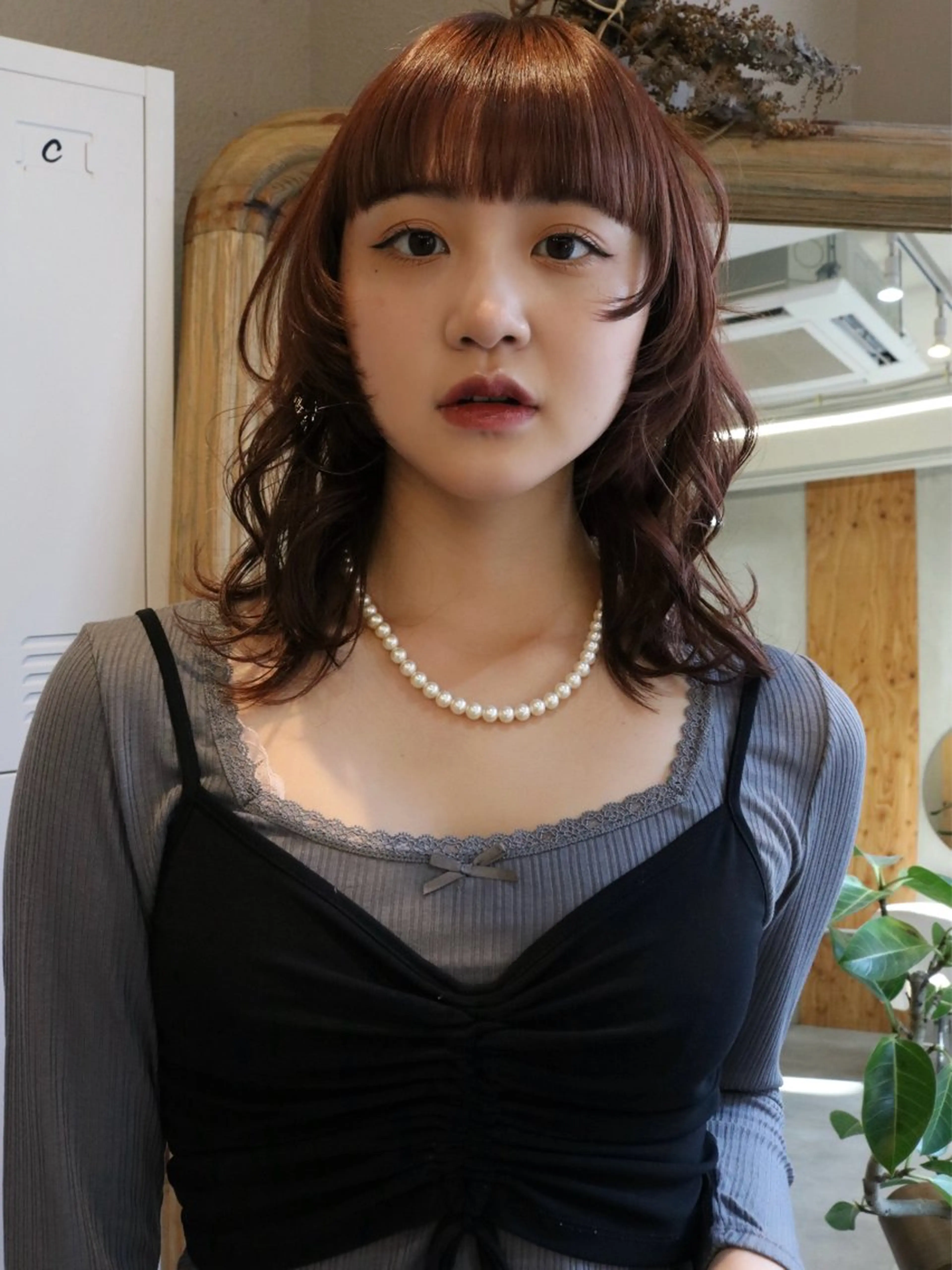 ミディアム カラー 松村 澪里のヘアスタイル