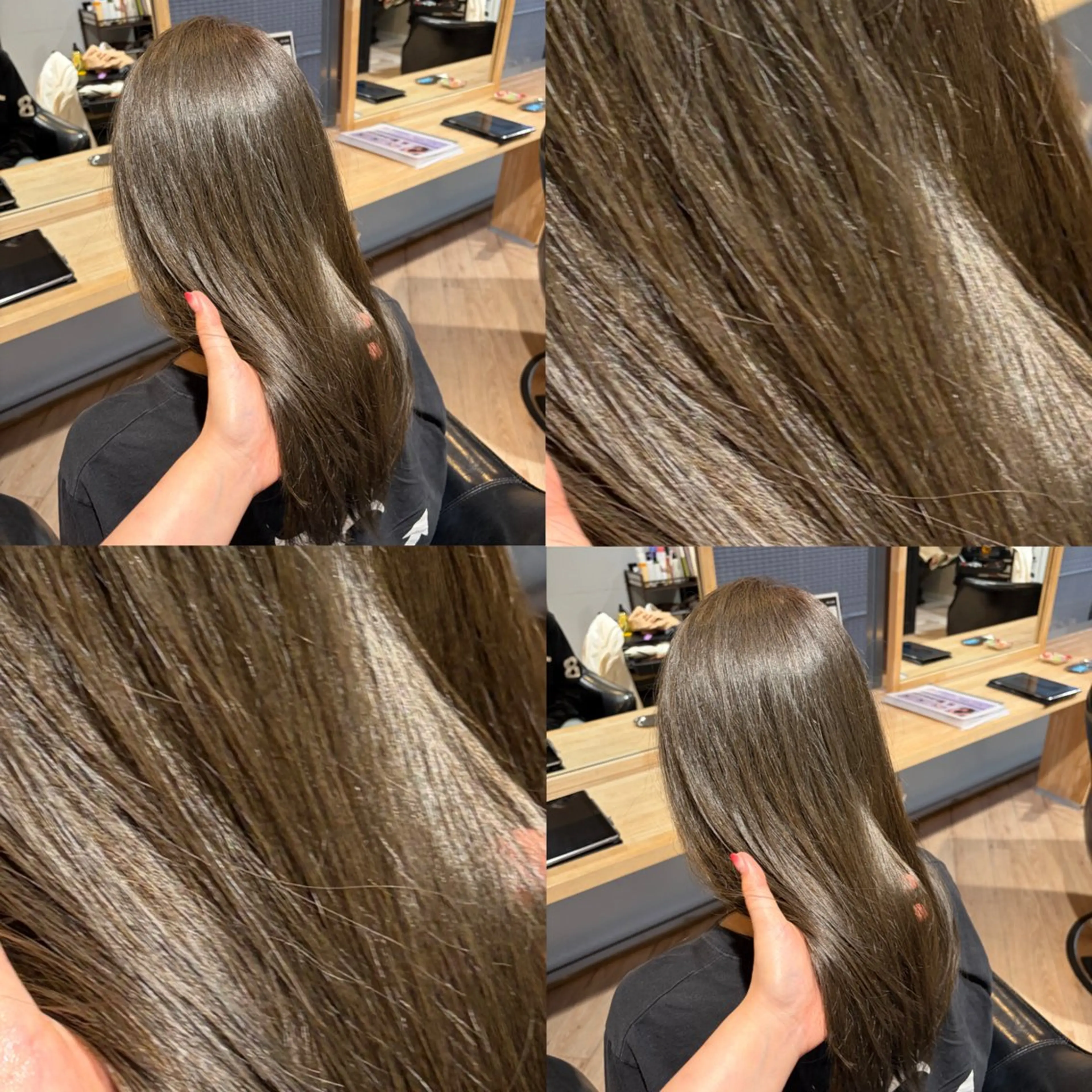 ミディアム カラー ベージュカラー オリーブベージュ ヘアカラー ELLE&SALLY 石野のヘアスタイル