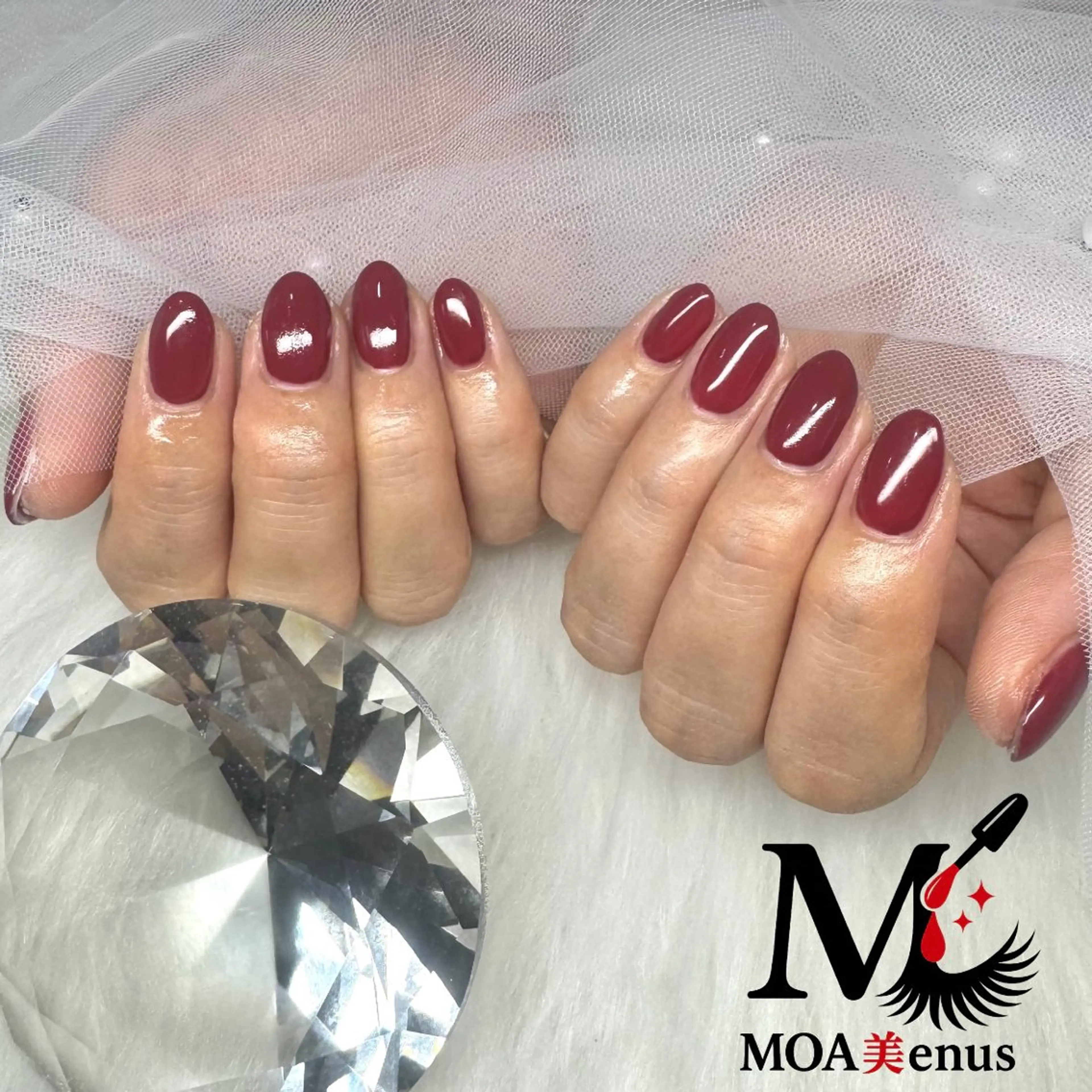 ネイル ワンカラーネイル ハンドネイル MOA美 enus Rana🦋のネイルデザイン