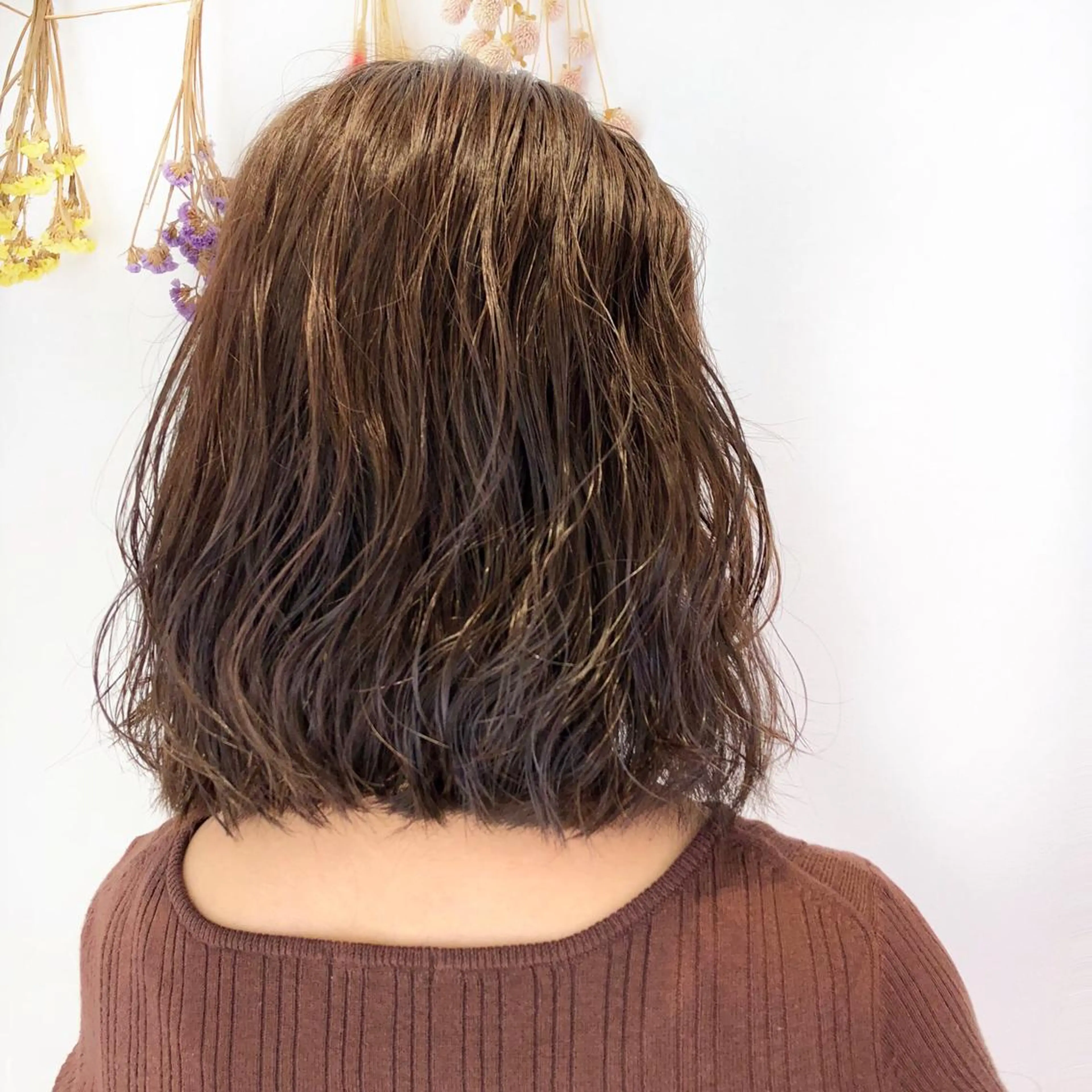 ショート カラー ブラウンカラー ナチュラルブラウン 小顔レイヤー/ ベージュ🤍Rieのヘアスタイル