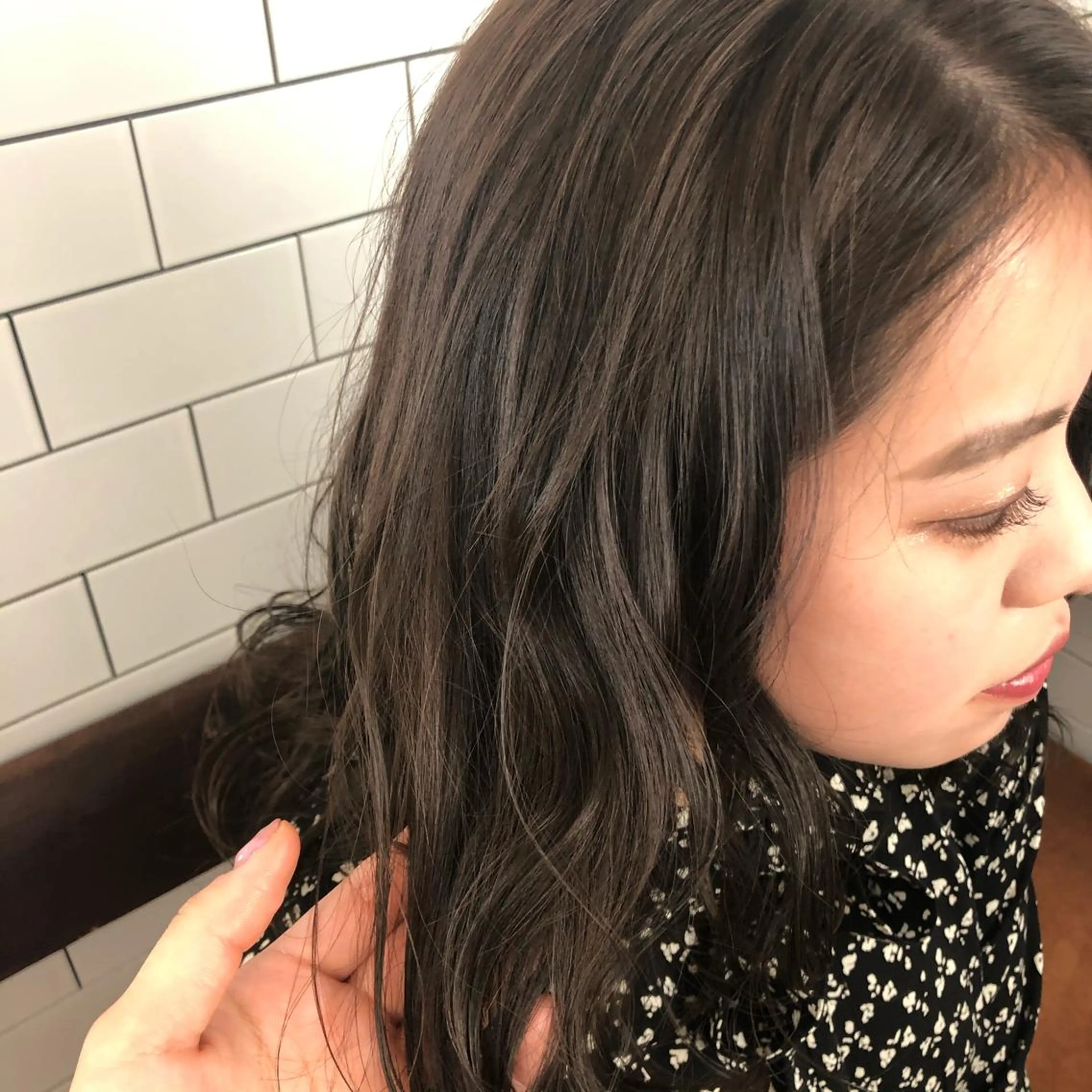 ロング カラー 植田 彩加のヘアスタイル