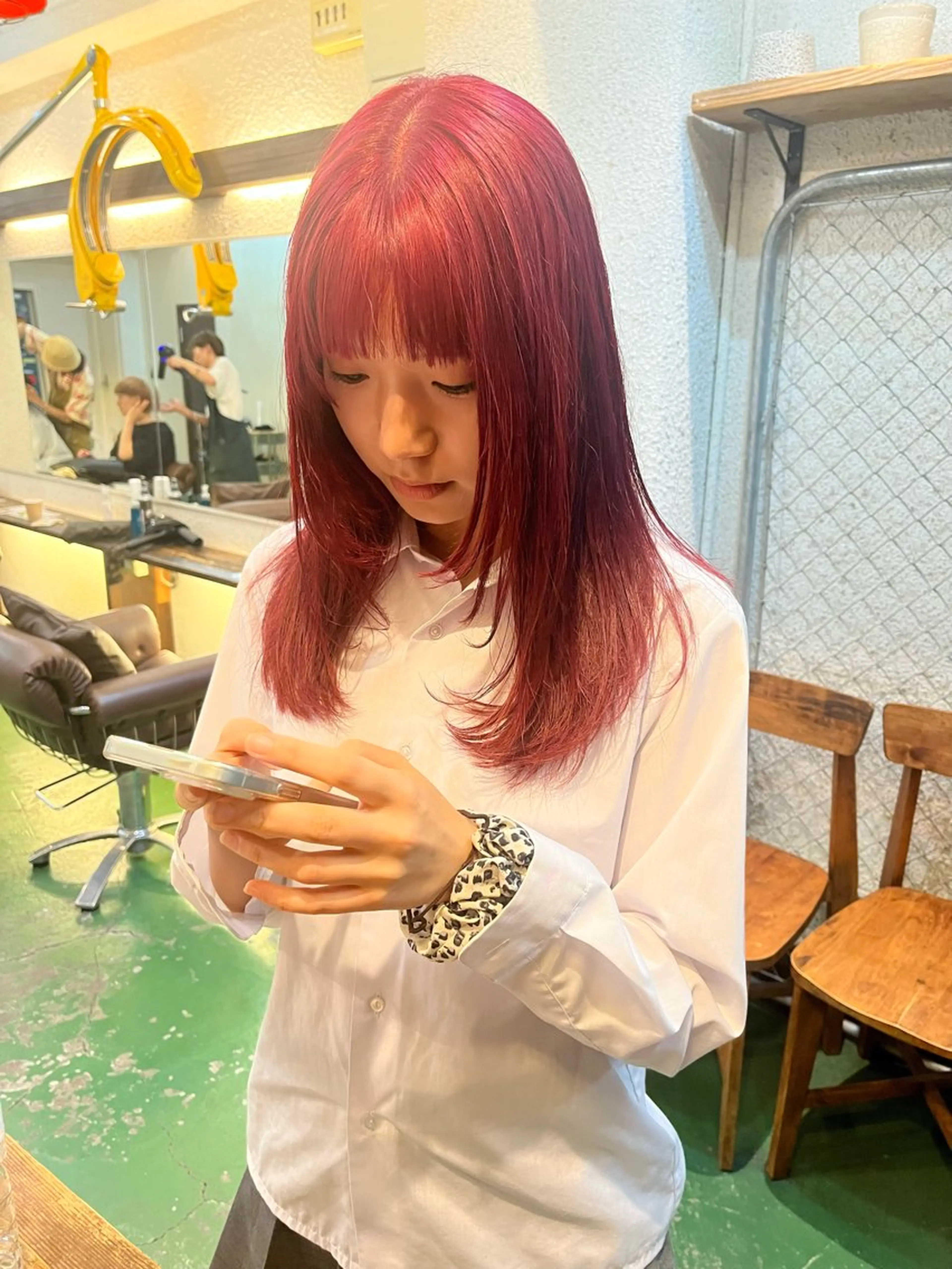 ロング カラー 🤡暖色レイヤー 🤡みさきのヘアスタイル