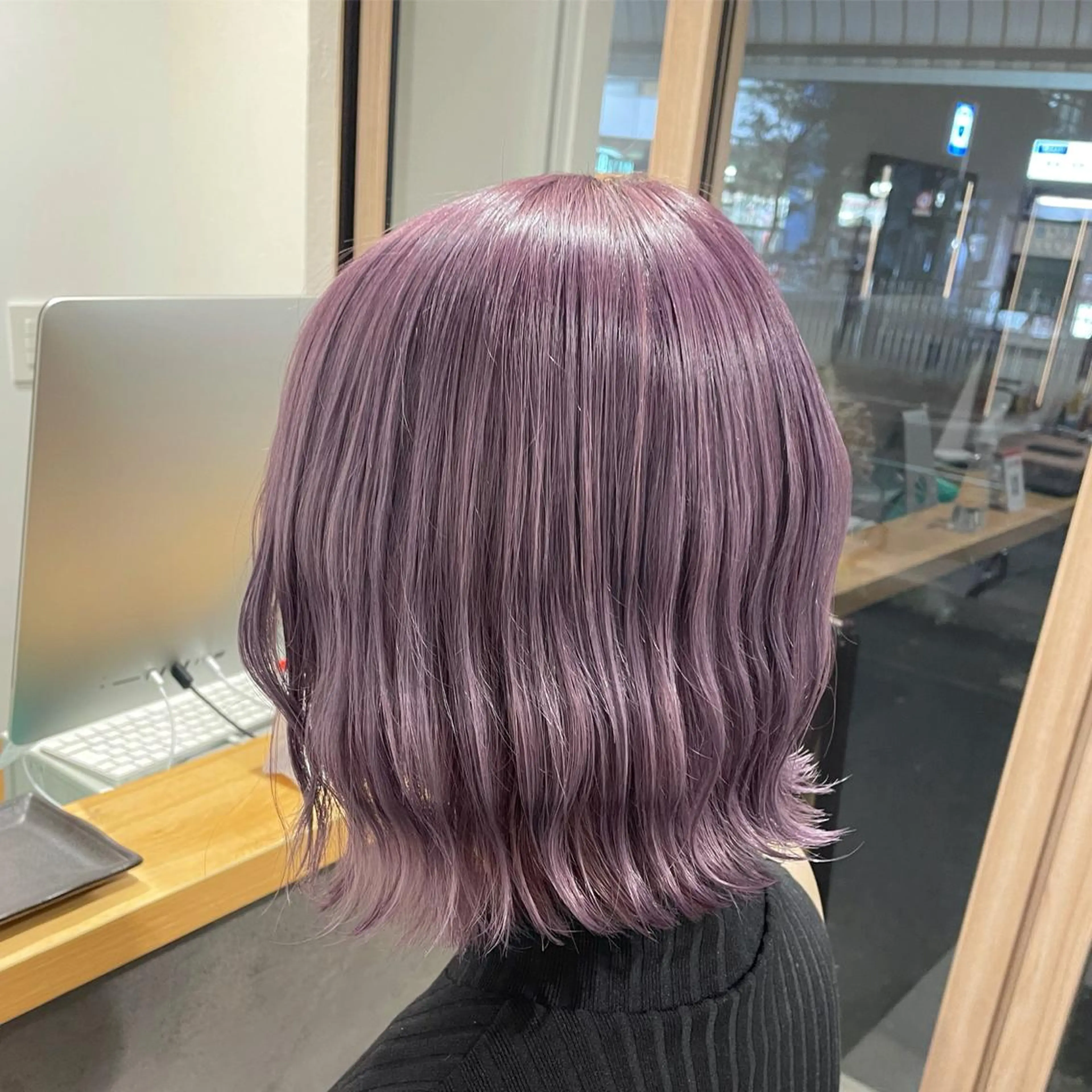 ミディアム カラー ヘアカラー トリートメント 🎀透明感カラー🎀 mikaのヘアスタイル