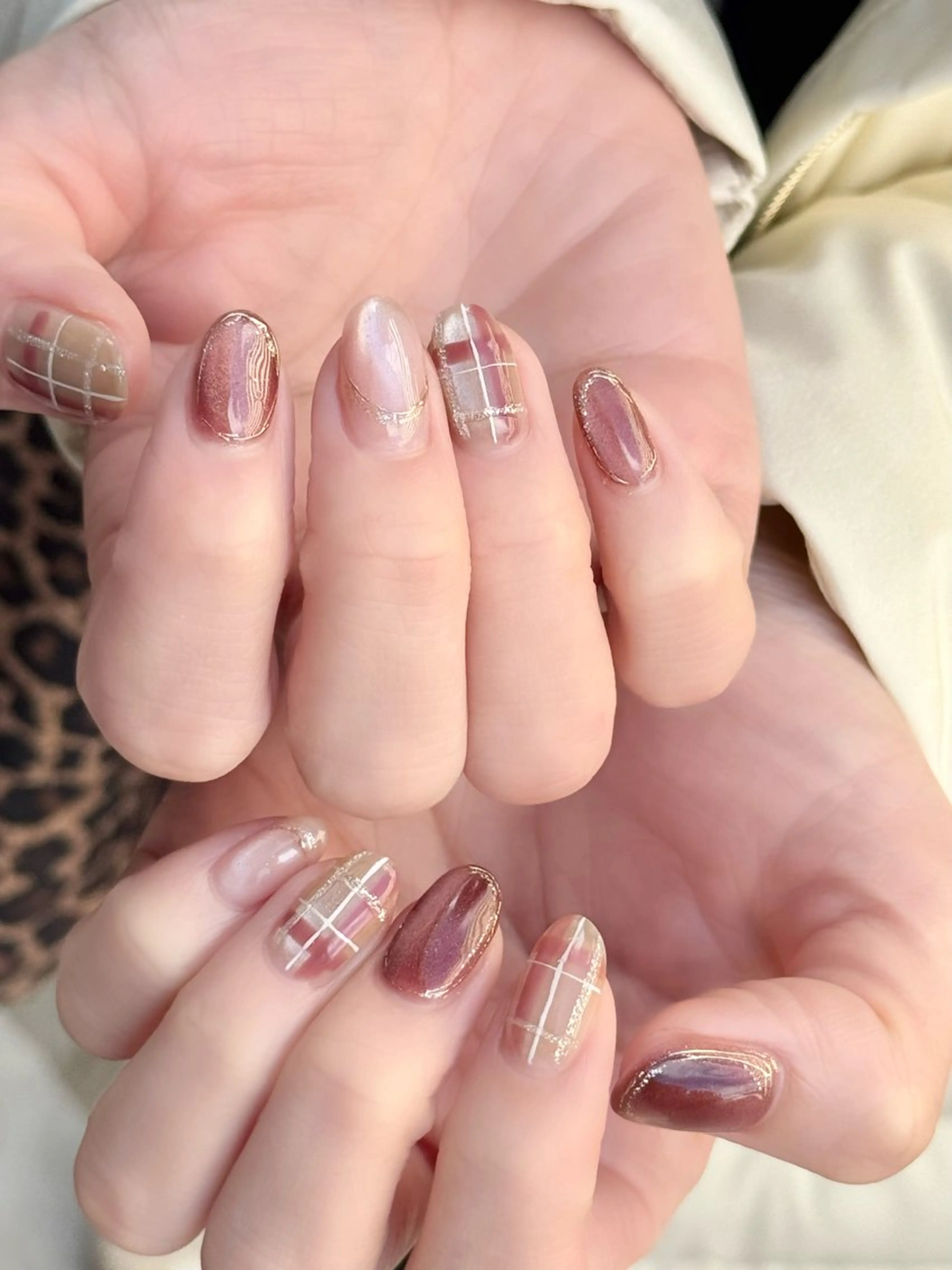 ネイル ボルドー マグネットネイル 冬ネイル 【 enn 】 Uzuka Yukaのネイルデザイン