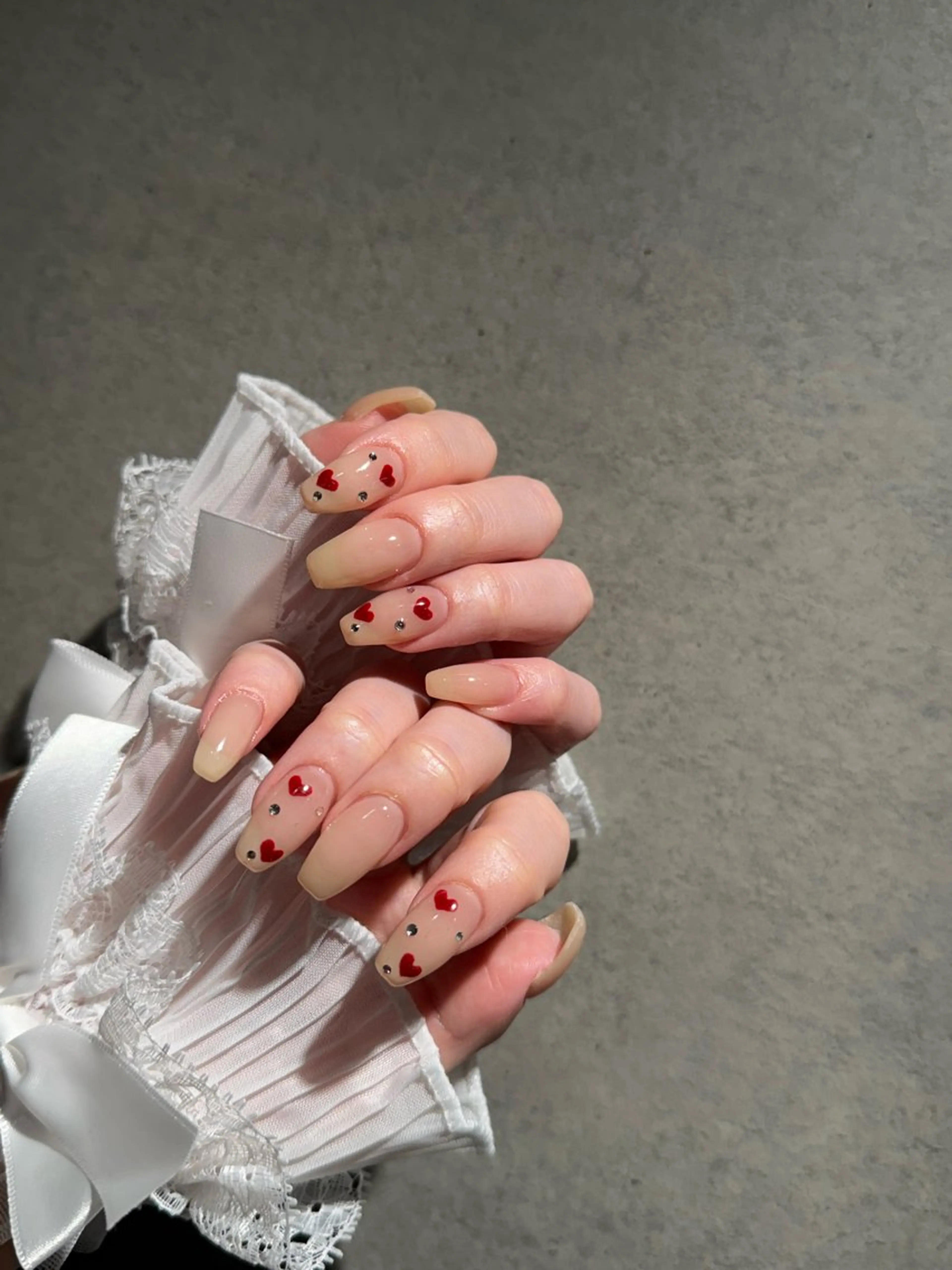 ネイル I-nailロング /ワンホン/キラキラのネイルデザイン