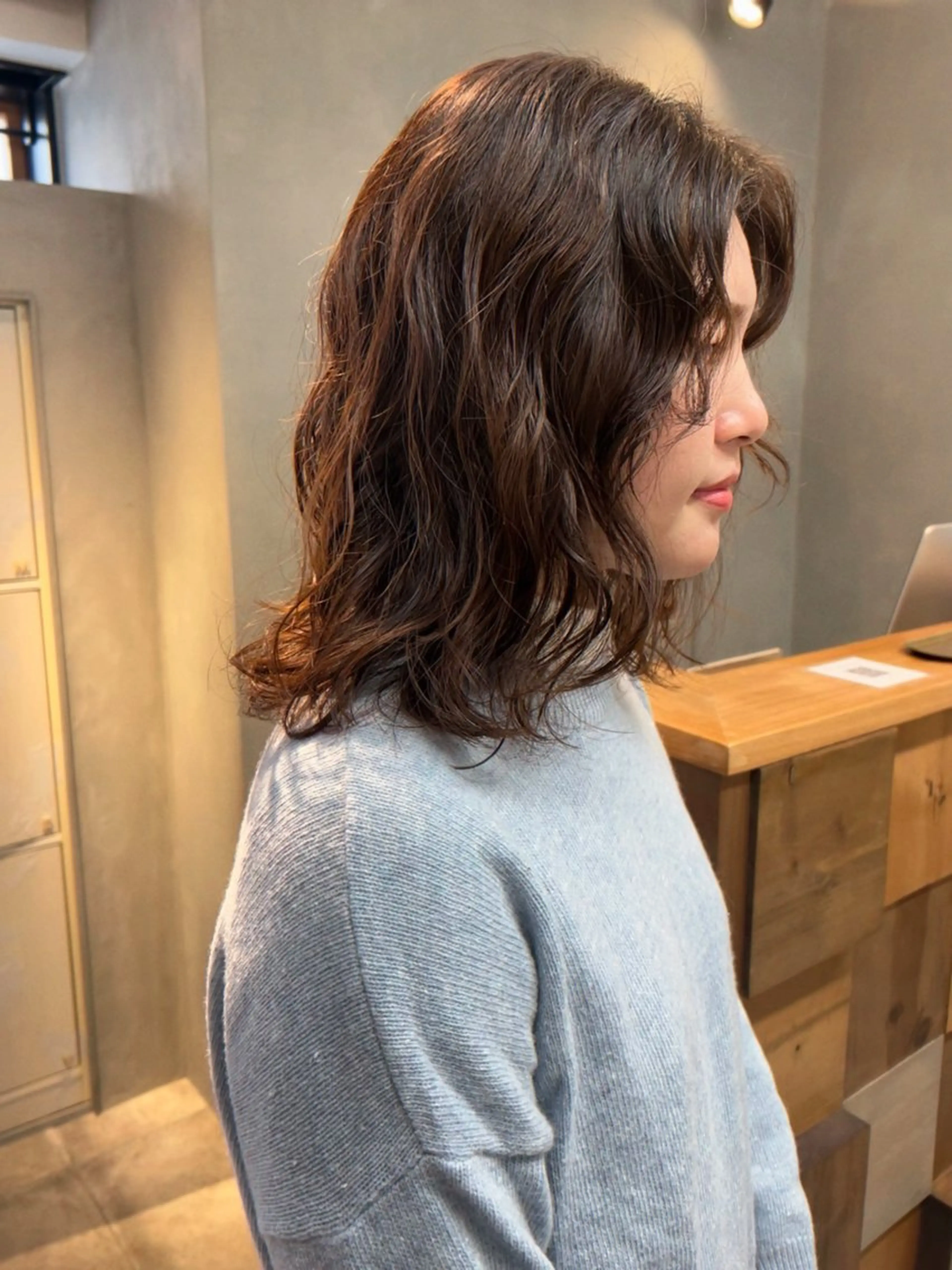 ミディアム パーマ rena/伏見/ 似合わせカット⸝⋆のヘアスタイル