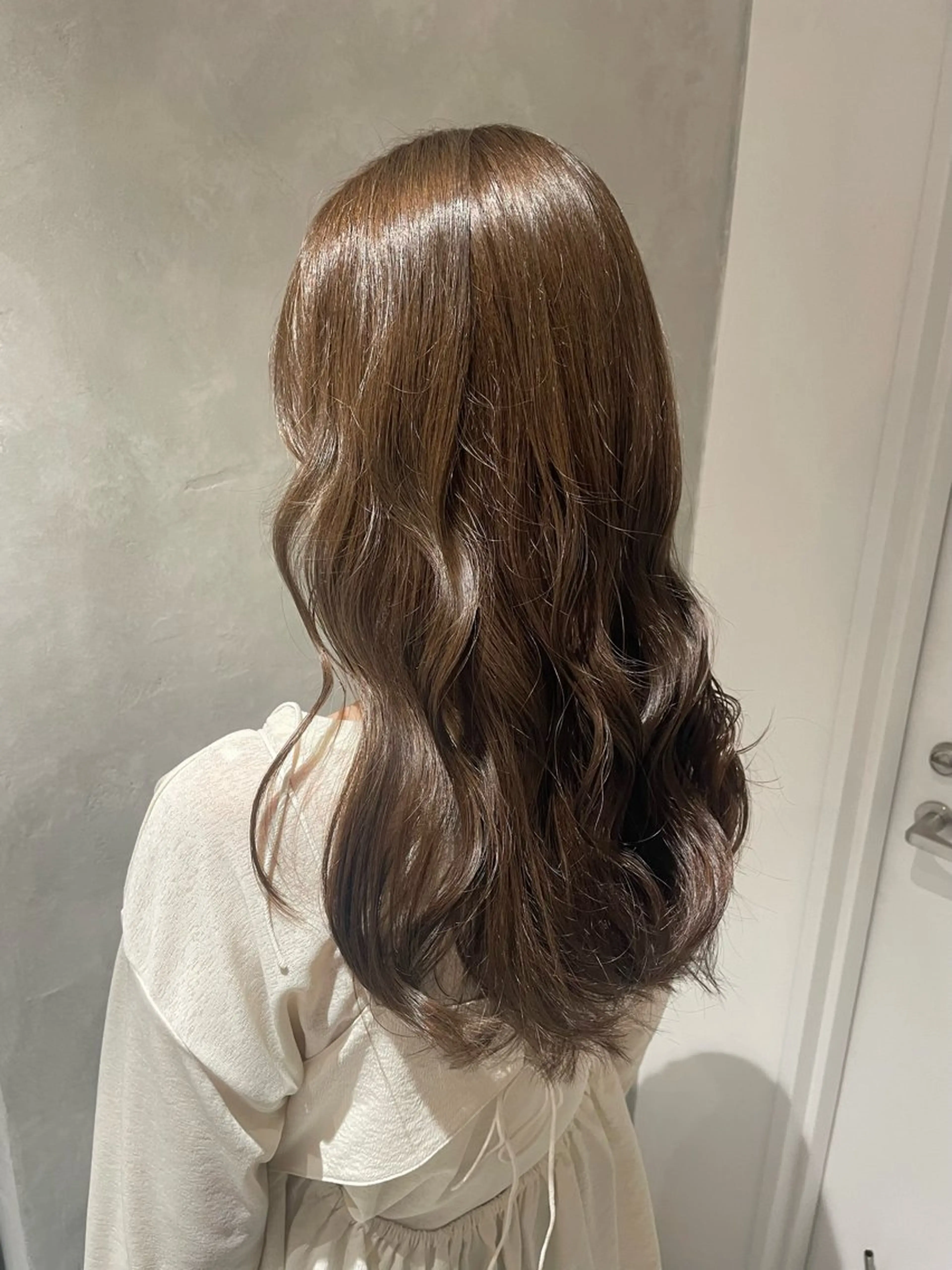 ロング カラー カット ヘアカラー トリートメント 加藤 未夢のヘアスタイル