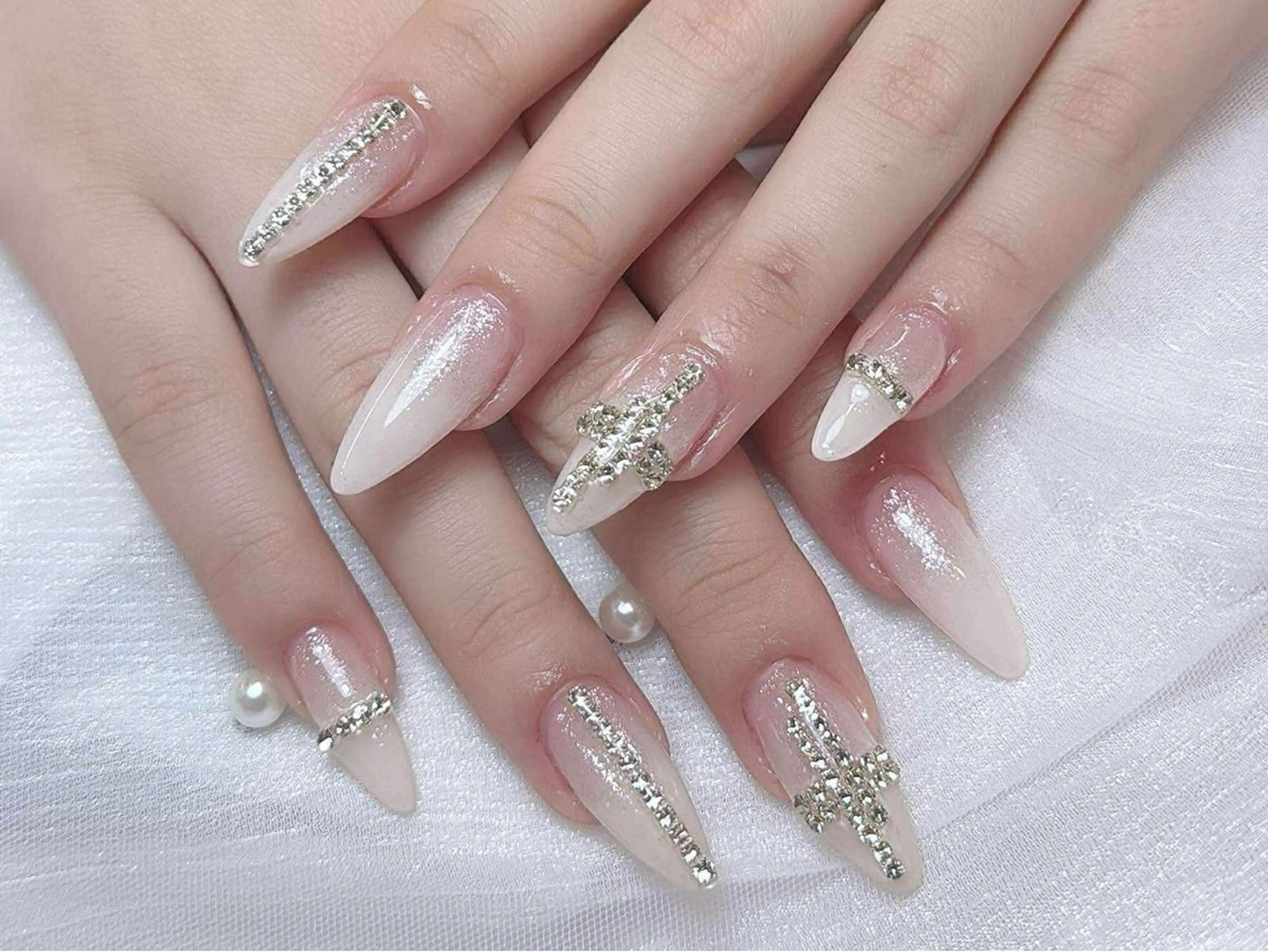 ネイル チークネイル フレンチネイル グラデーション マグネットネイル ミラーネイル ハンドネイル VP nail 新大久保所属・sorako nailのネイルデザイン