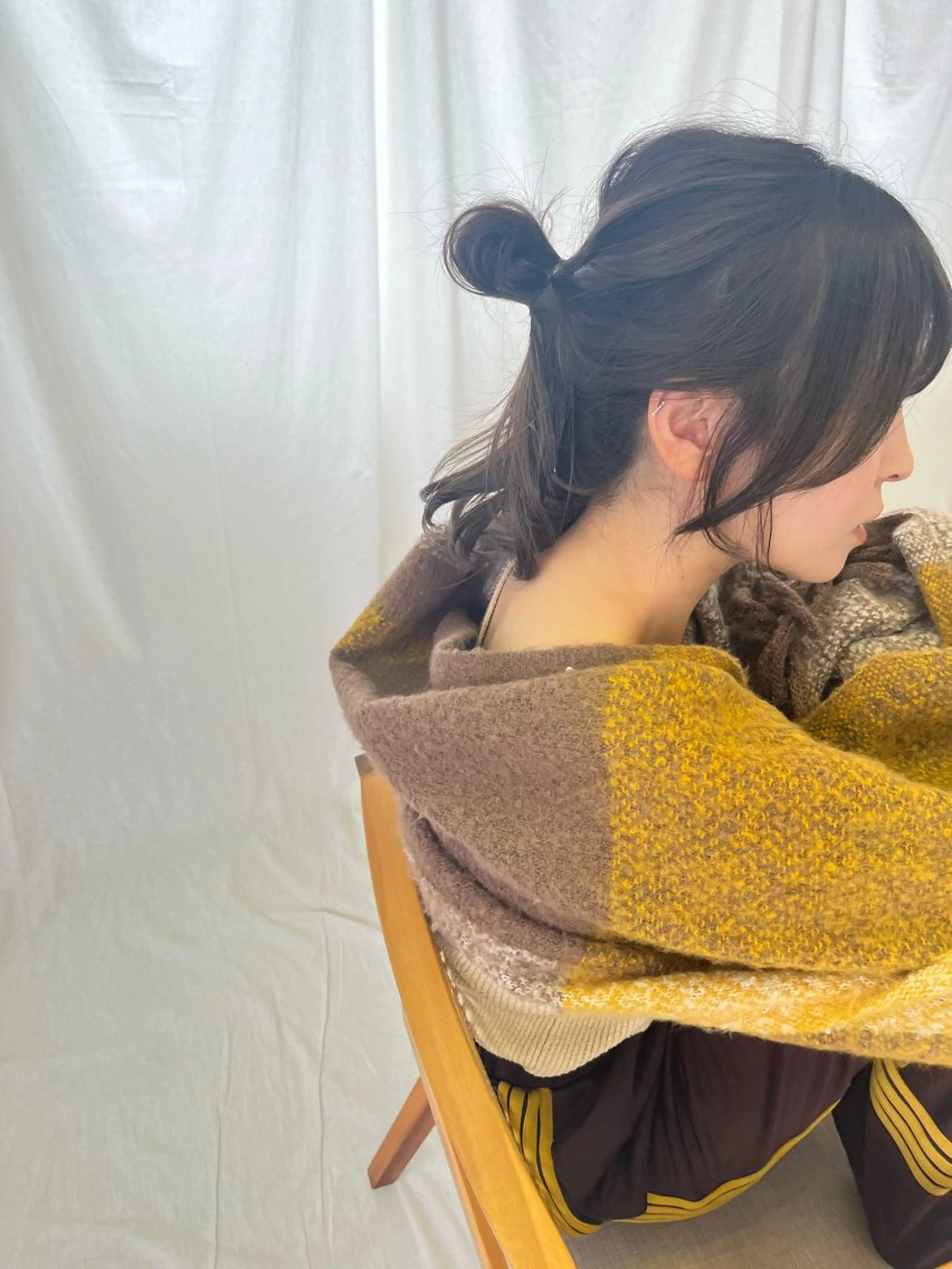 セミロング カット ヘアカラー トリートメント ヘッドスパ putri店長 和田鈴采のヘアスタイル