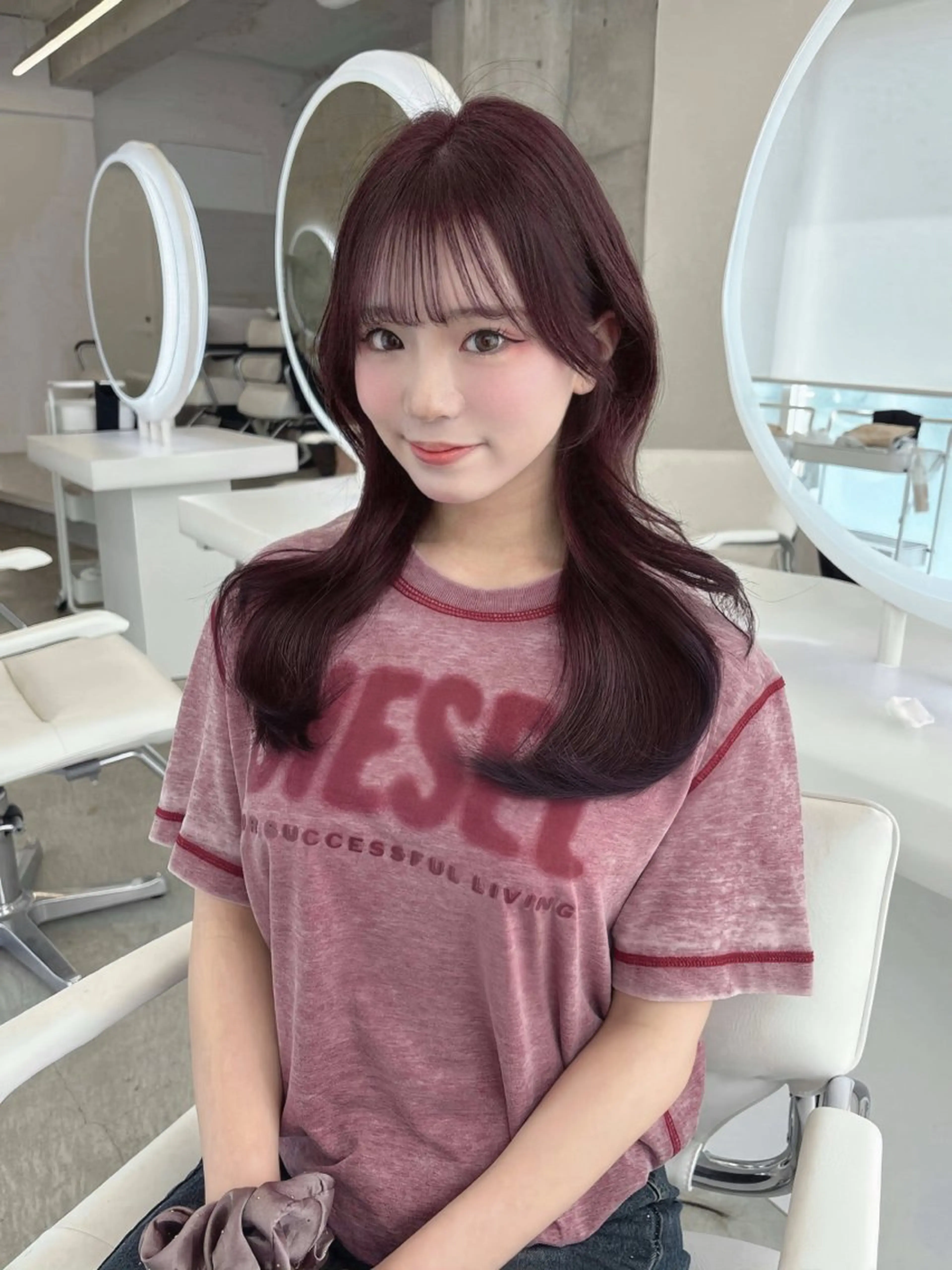 セミロング カット ヘアカラー トリートメント 石川 裕将のヘアスタイル