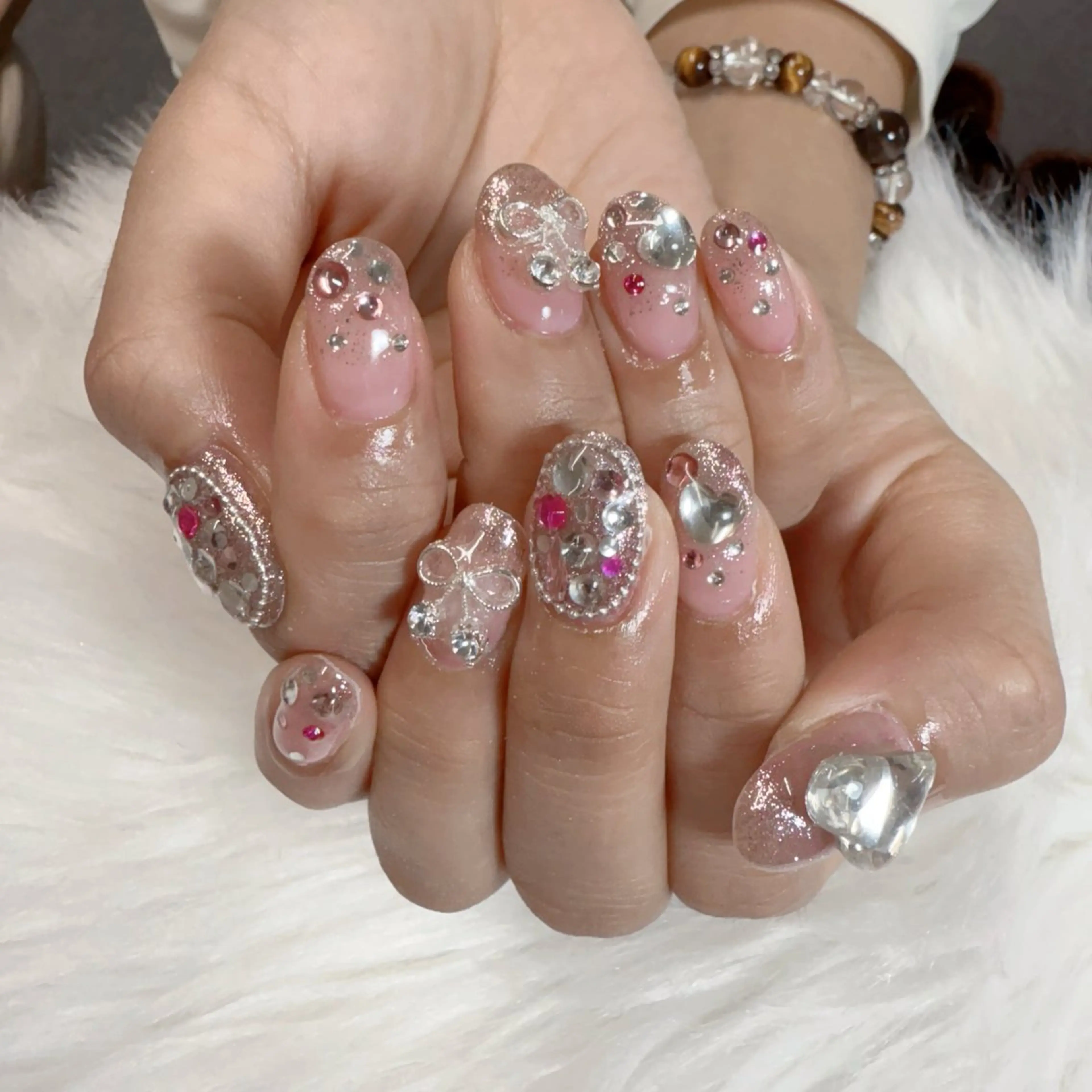 ネイル ハンドネイル 🎀nana🫧 ワンホンネイル🎀のネイルデザイン