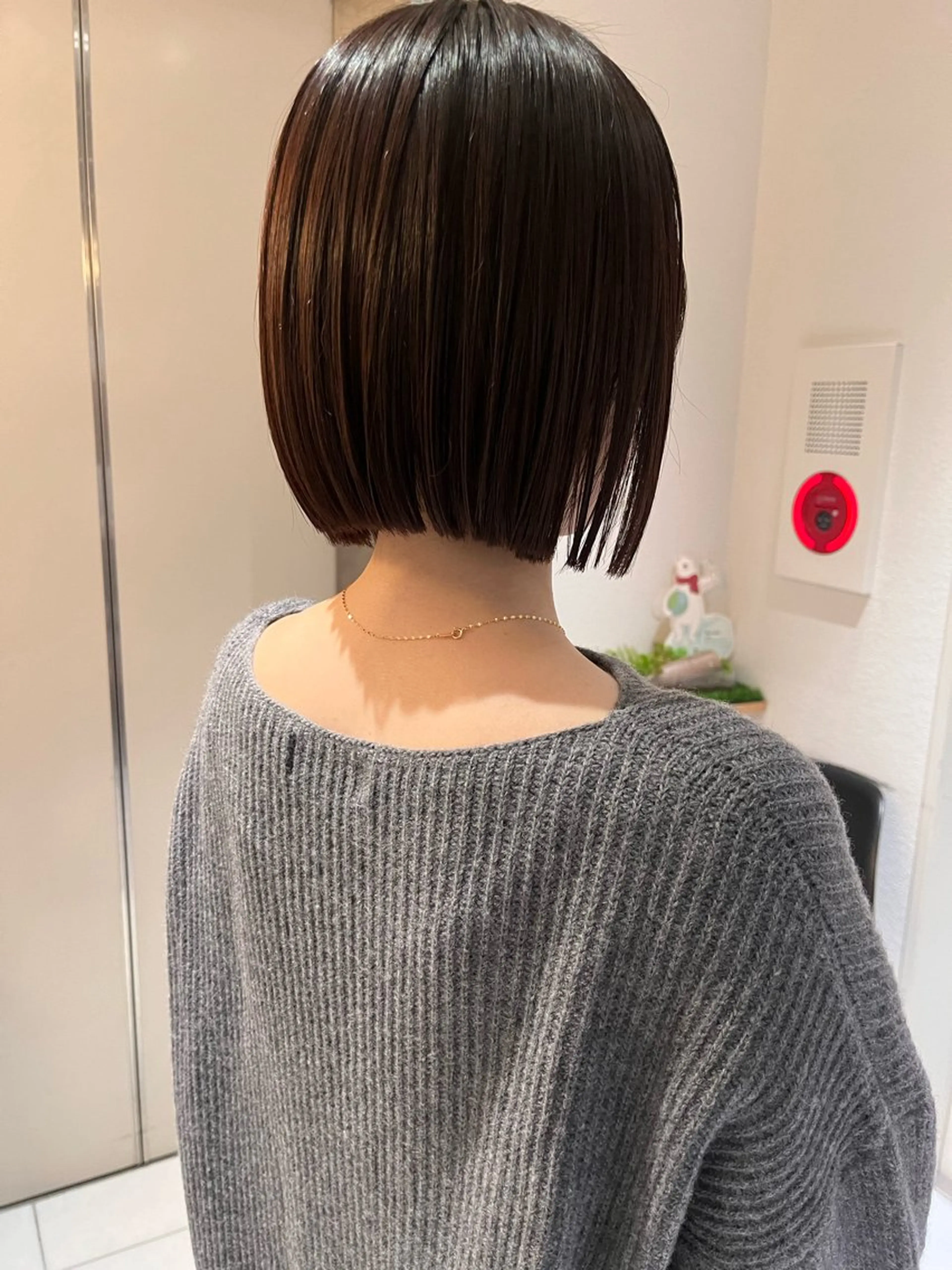 ミディアム 切りっぱなしボブ ボブ 🍸nana/透明感 カラー/レイヤー✨のヘアスタイル