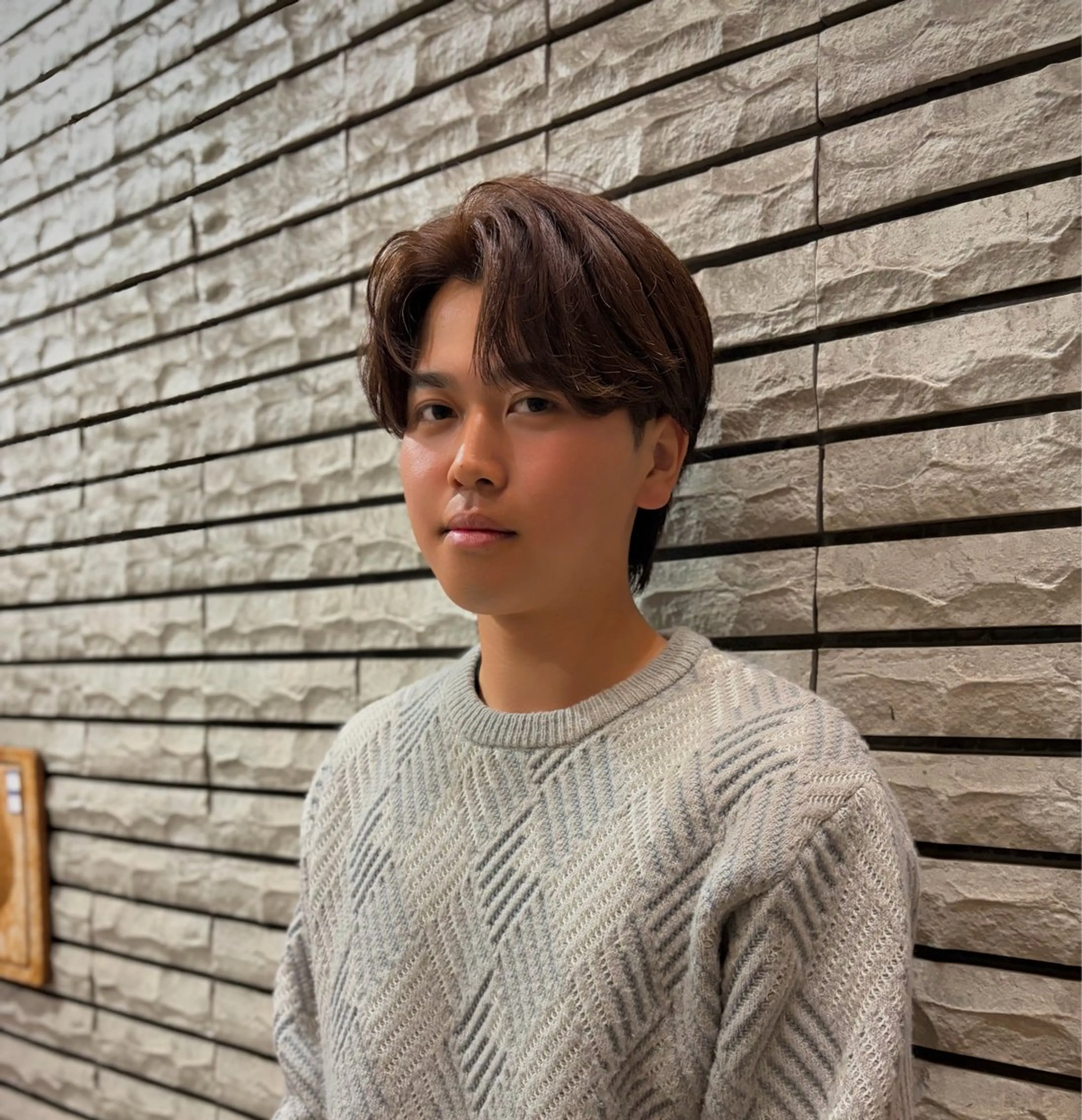 カラー メンズ センターパート メンズ韓国風 ブラウンカラー 透明感カラー ヘアカラー daichi (UMM)のヘアスタイル