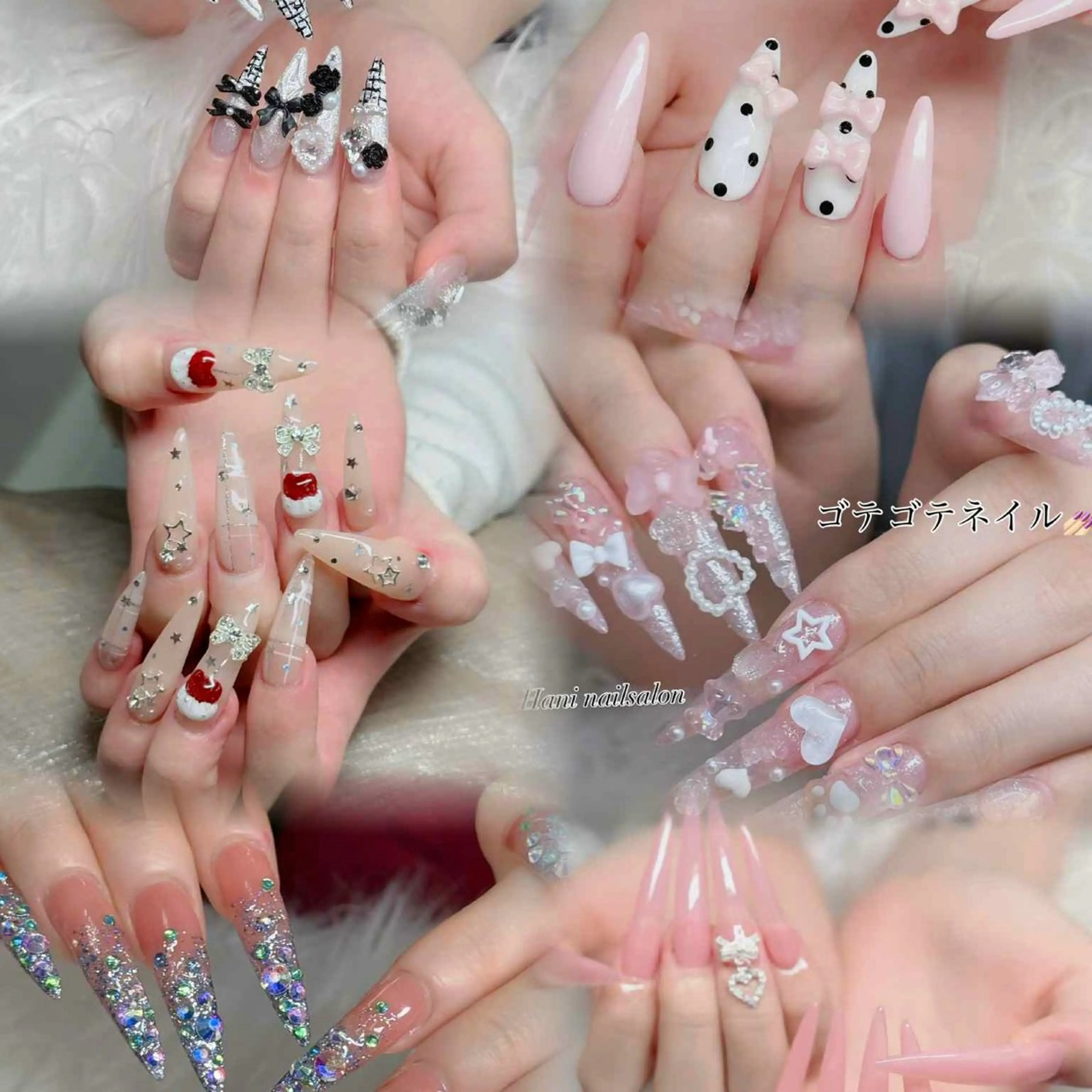 ネイル べっ甲ネイル チークネイル フラッシュネイル フラワーネイル フットネイル ハンドネイル Hani Nail Salonのネイルデザイン