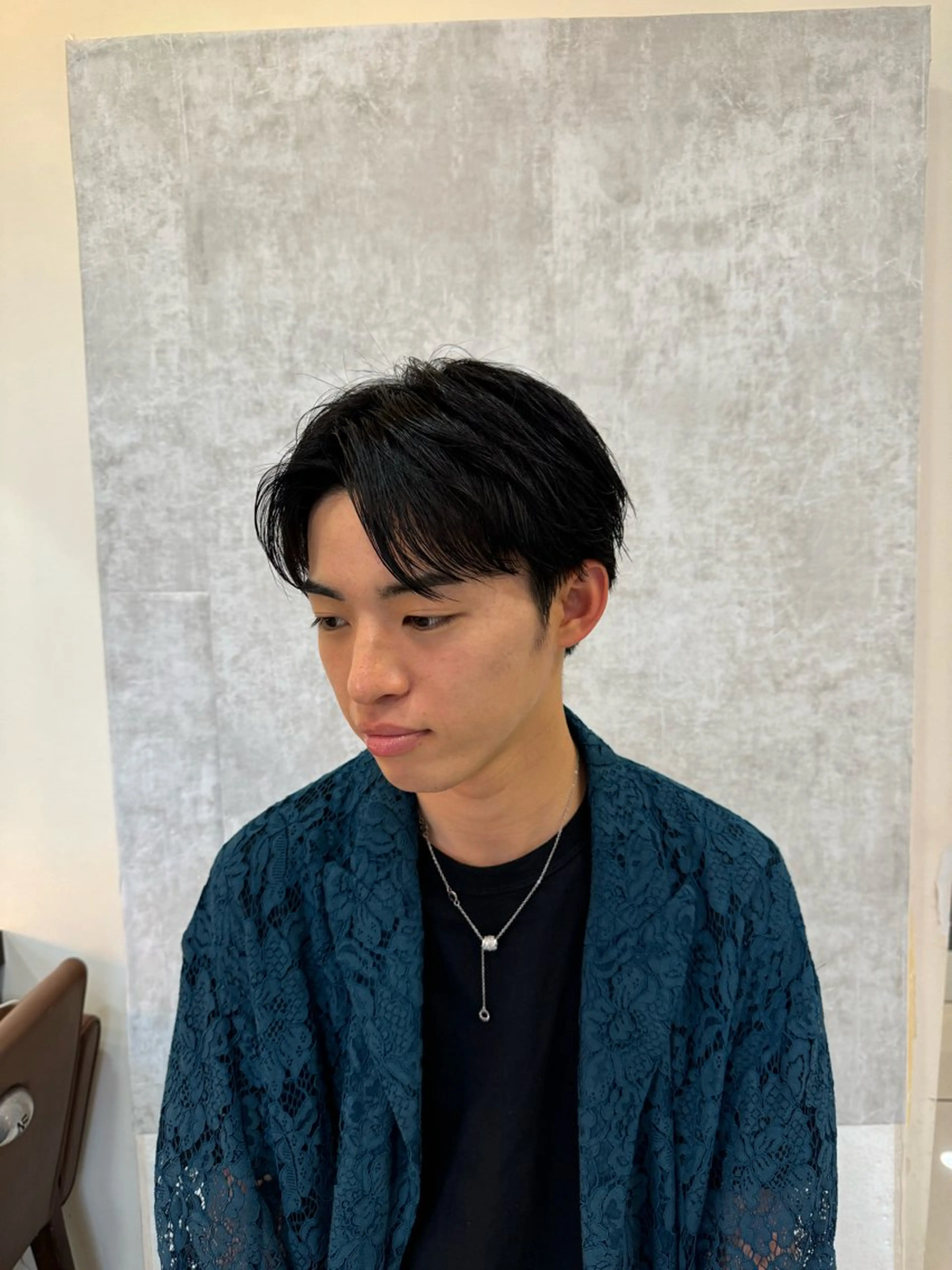 メンズ カット メンズ特化韓国ヘア シャドウパーマのヘアスタイル