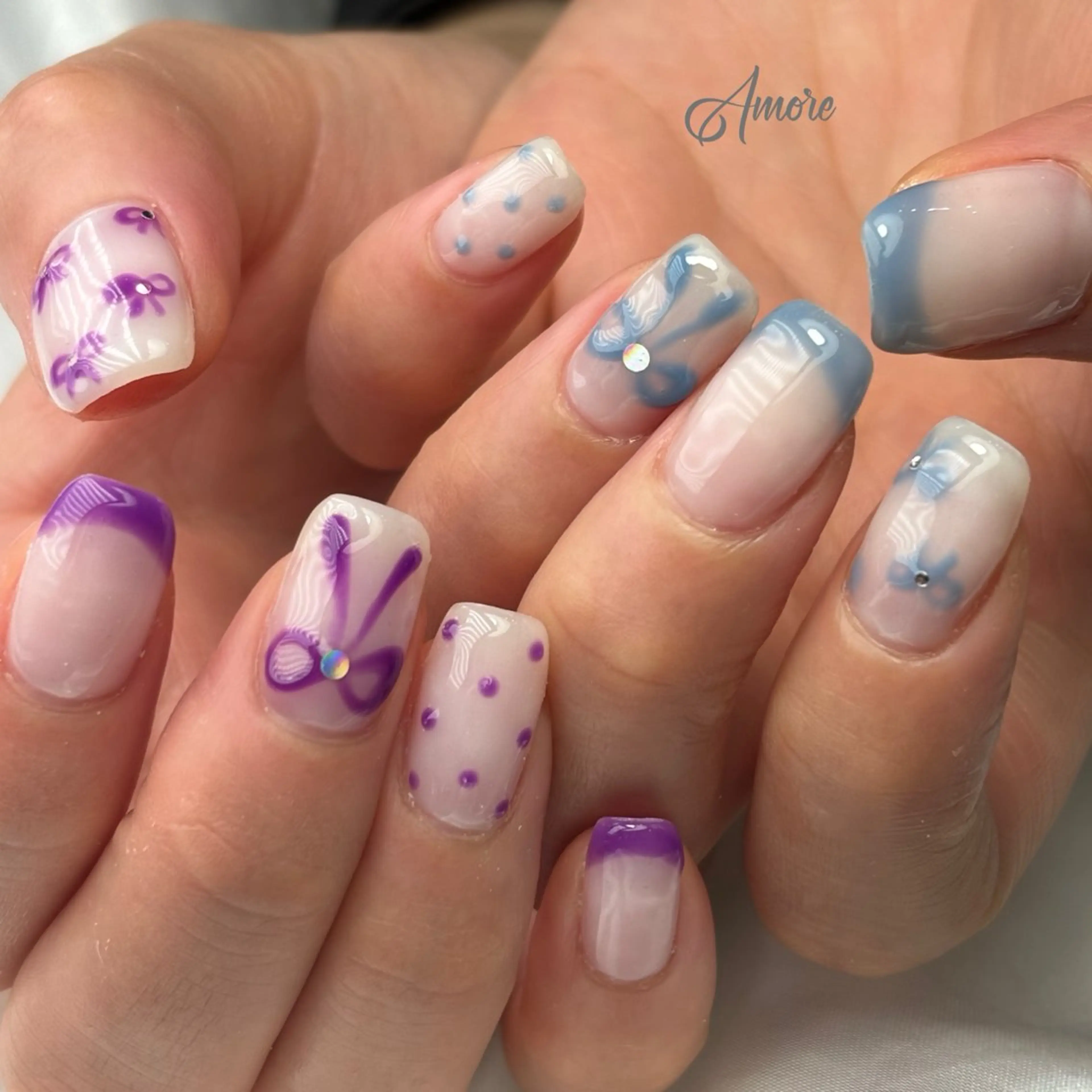 ネイル ジェルネイル キラキラネイル 韓国ネイル マグネットネイル パラジェル You kyehwaのネイルデザイン