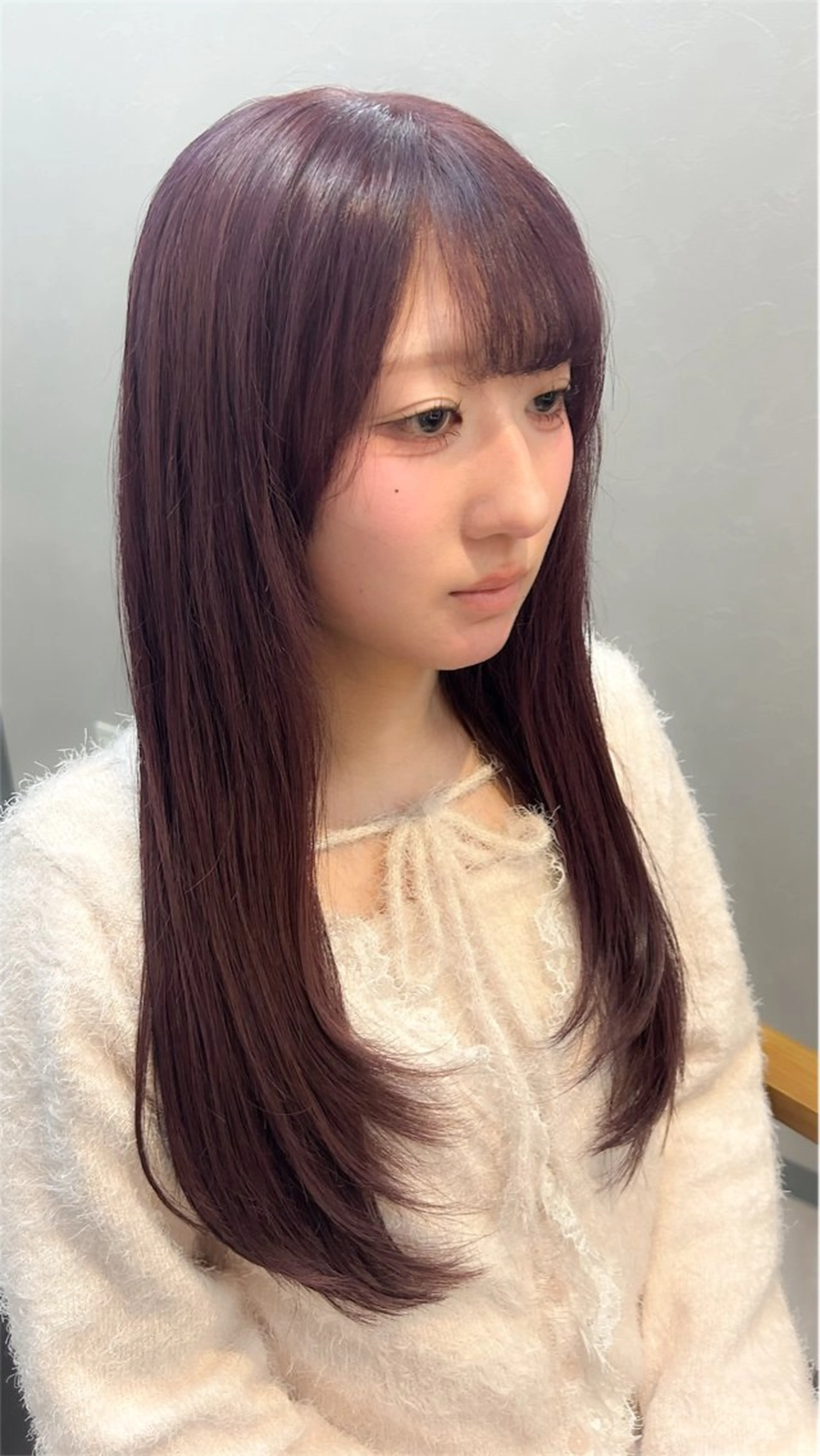 ロング カラー ブリーチ ラベンダーカラー カット ヘアカラー レイヤー/ハイトーン 艶感/ririkaのヘアスタイル