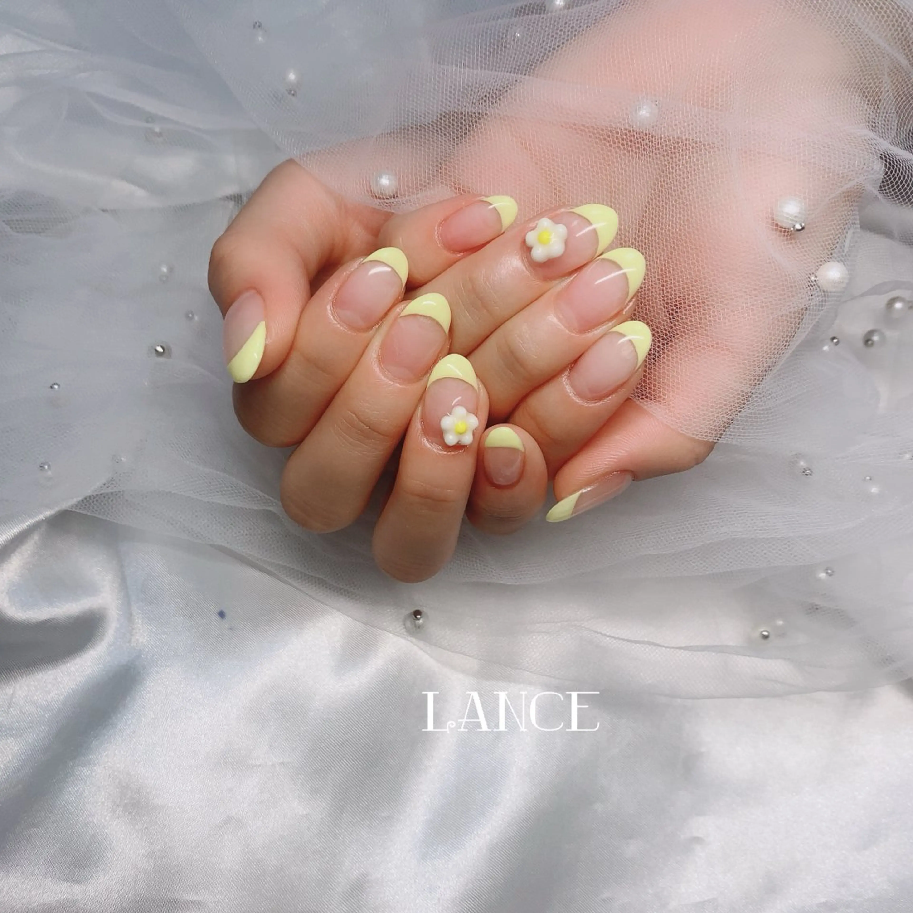 ネイル オーロラネイル フットネイル フレンチネイル ハート キラキラネイル ハンドネイル Lance nailのネイルデザイン