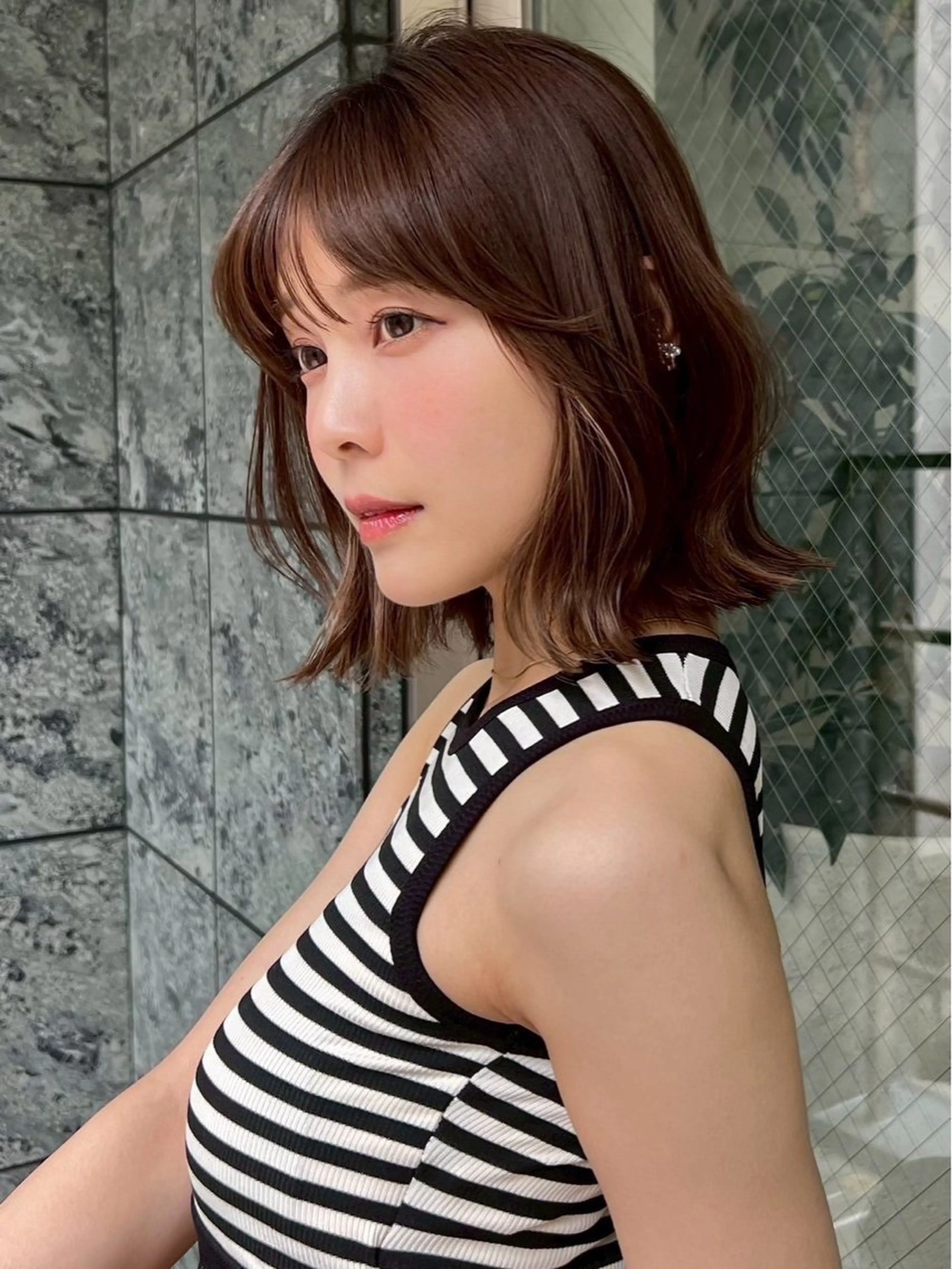 ショート ヘアカラー 🎀 うる艶透明感 カラー / 錦糸町のヘアスタイル