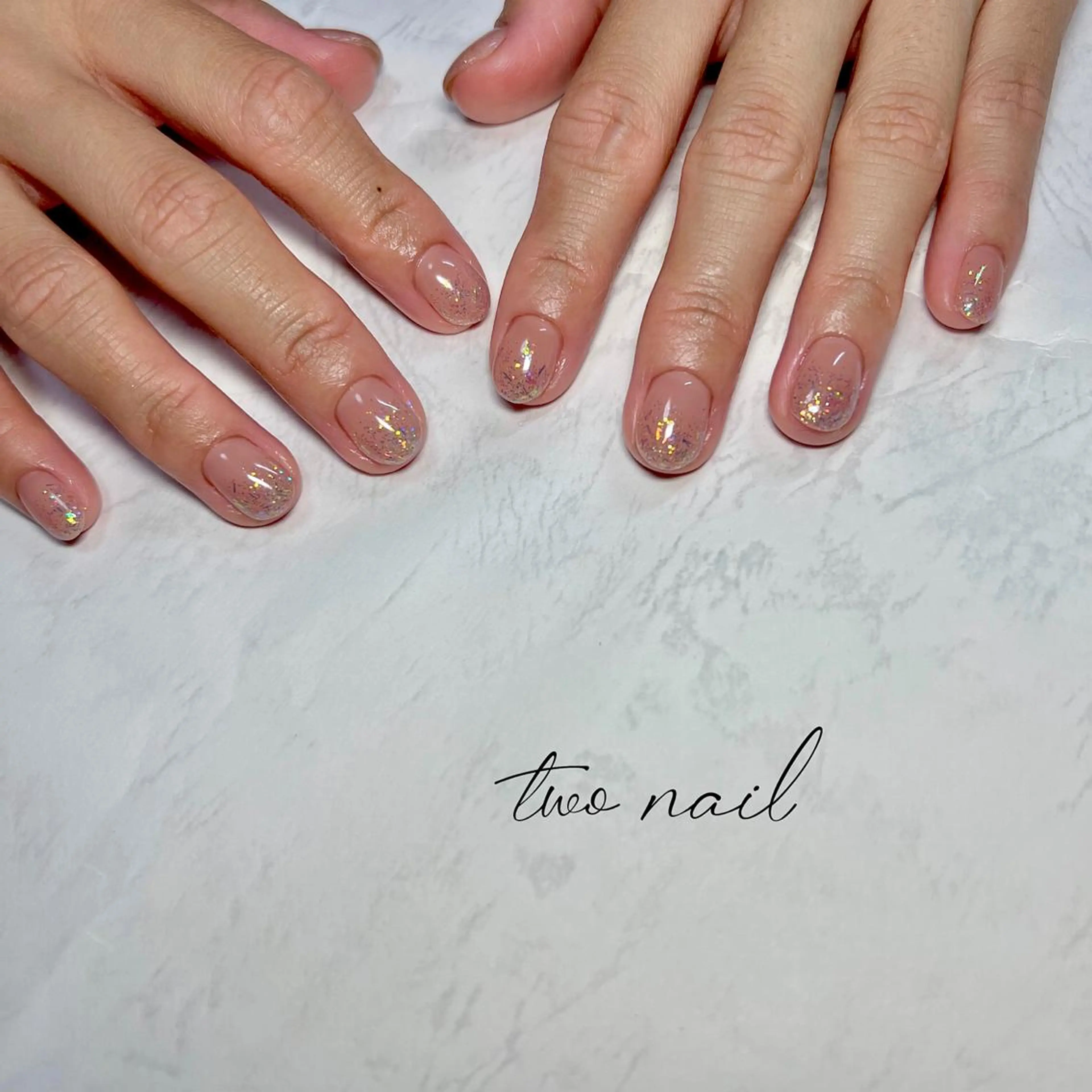 ネイル アートネイル ブラウン フットネイル ハート ニュアンスネイル ハンドネイル two nailのネイルデザイン