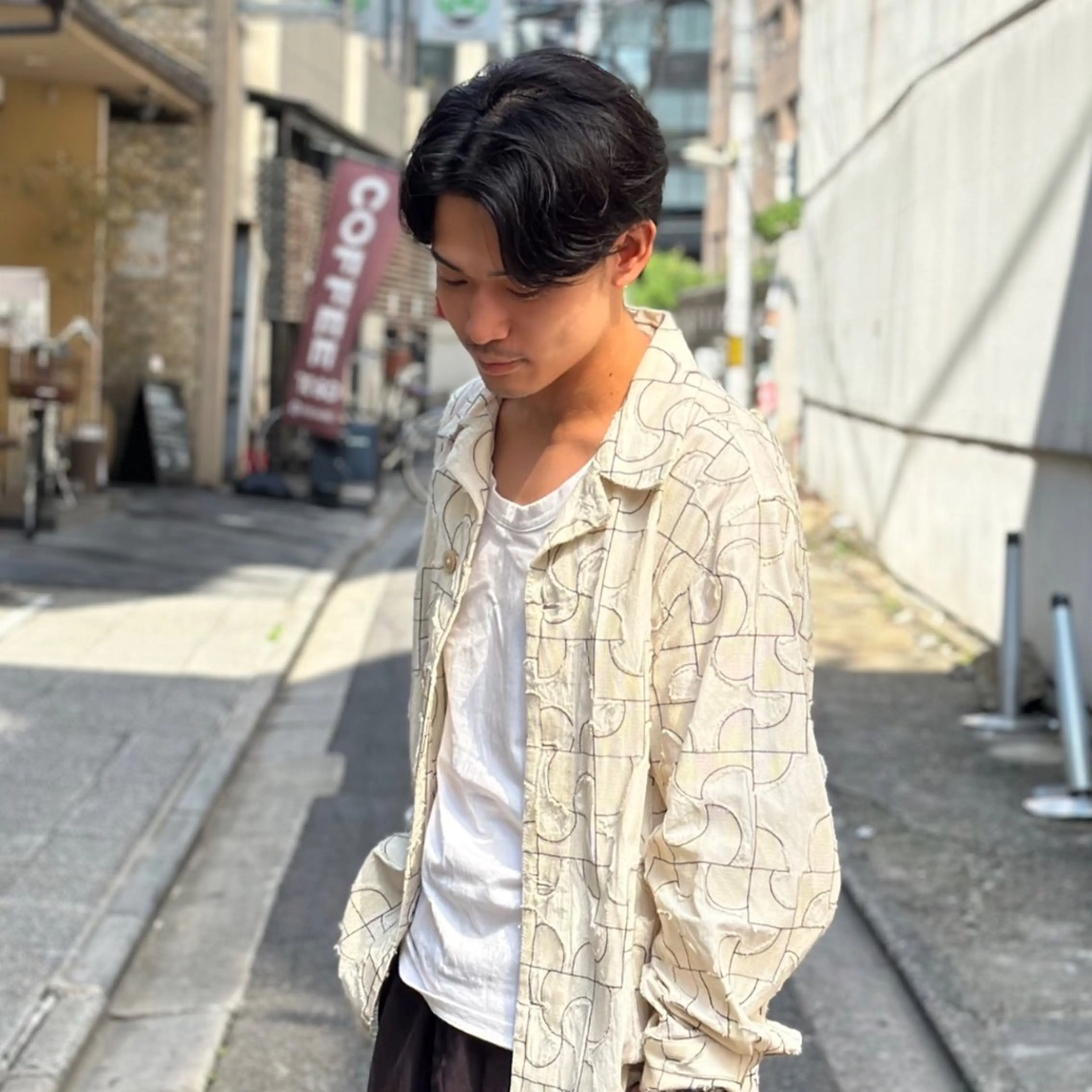 ミディアム パーマ メンズ エースヘアー KENTAのヘアスタイル